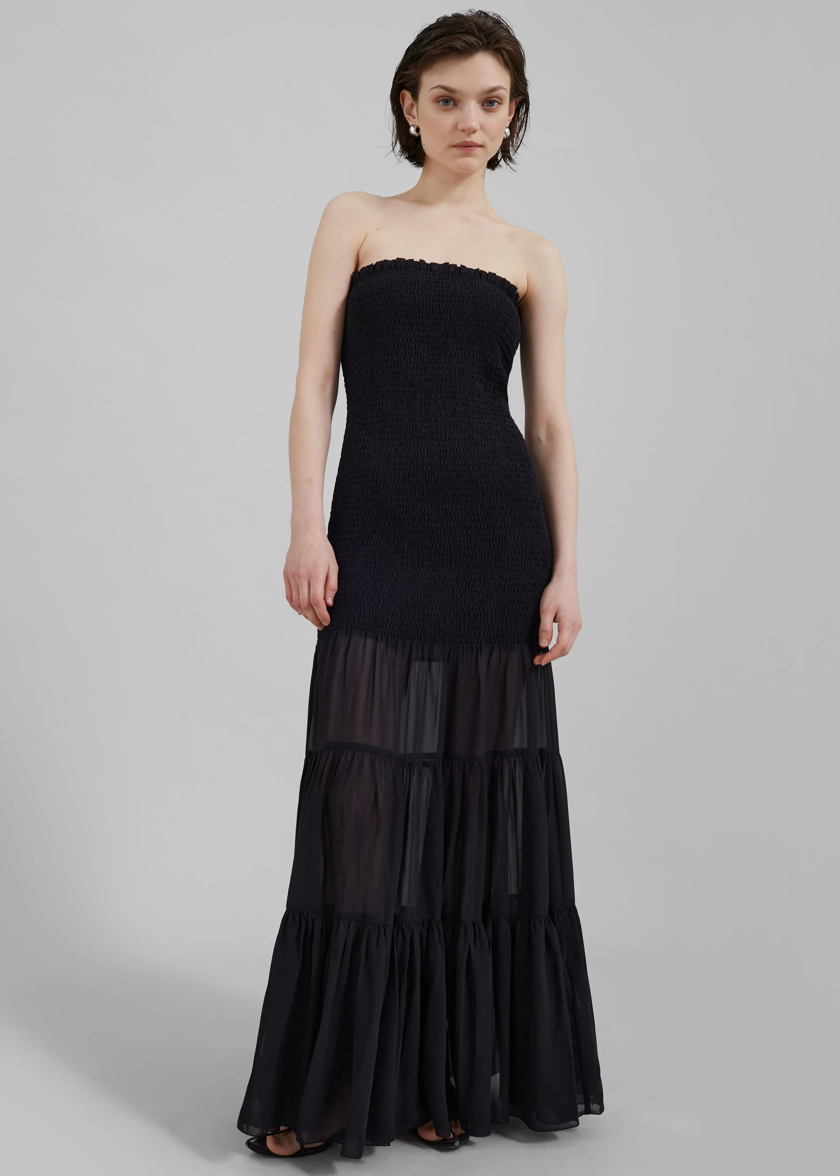 Rotate Chiffon Strapless Dress - Black sold by Frankie Shop product image thumbnail 2