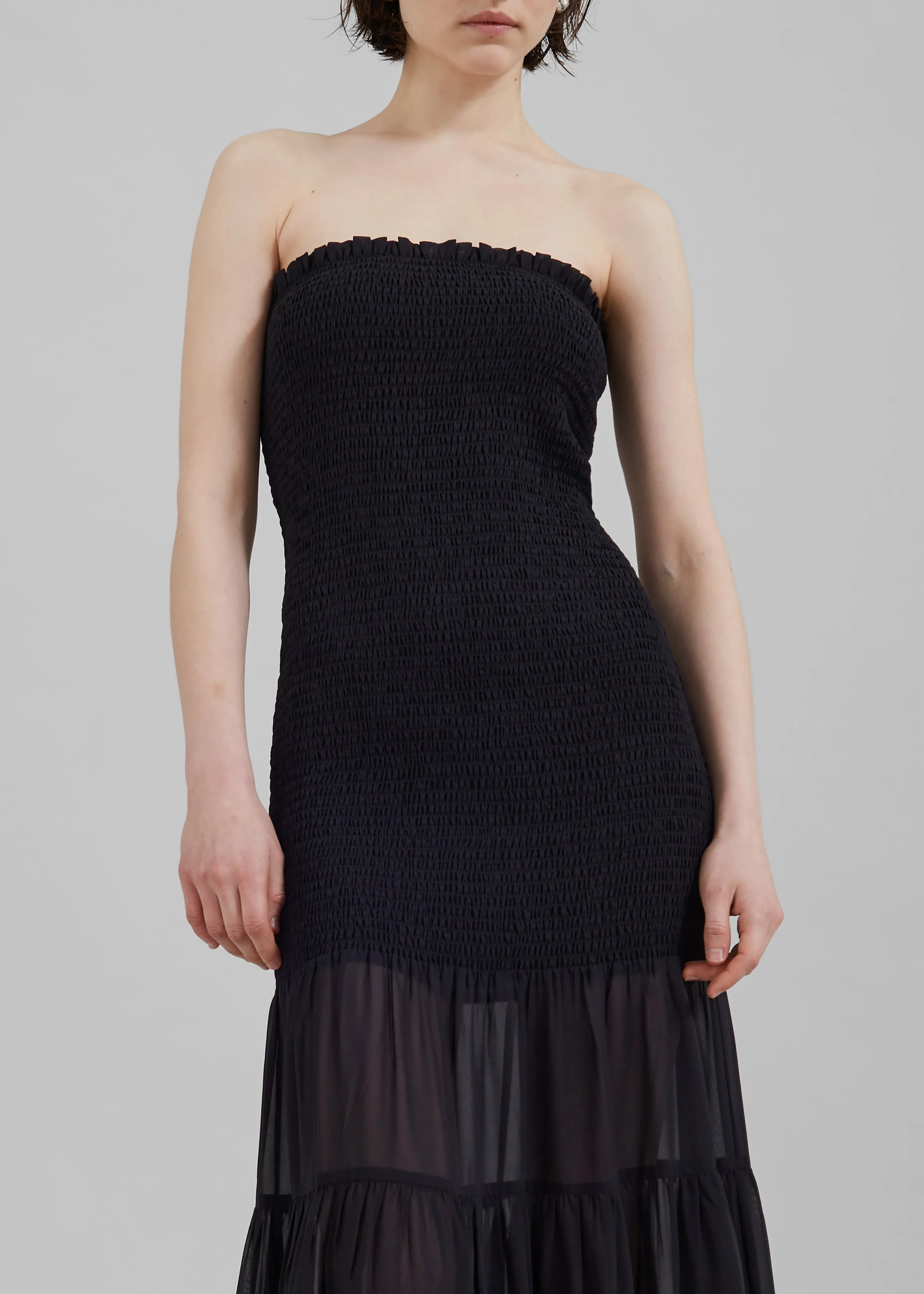 Rotate Chiffon Strapless Dress - Black sold by Frankie Shop product image thumbnail 3