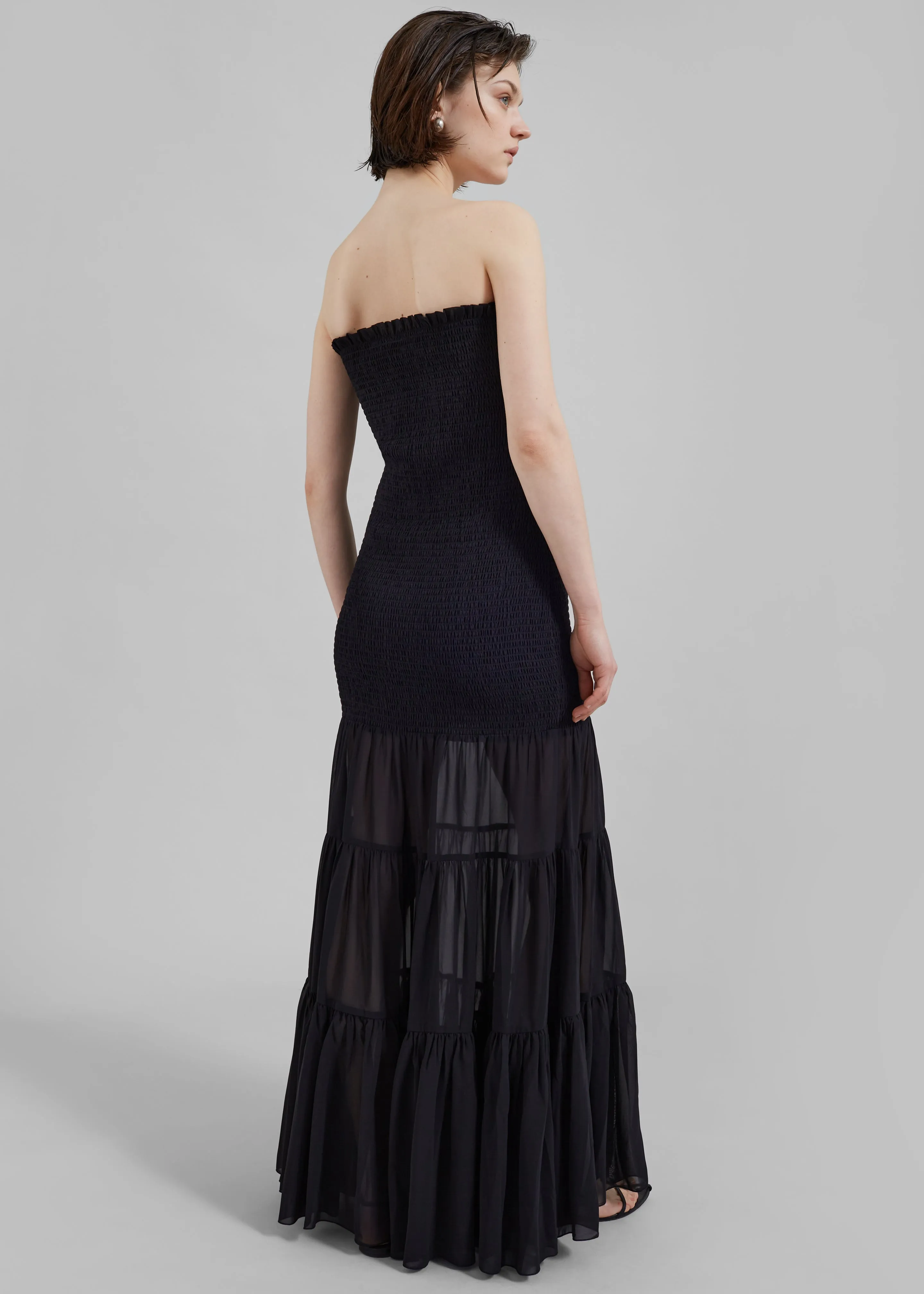 Rotate Chiffon Strapless Dress - Black sold by Frankie Shop product image thumbnail 5