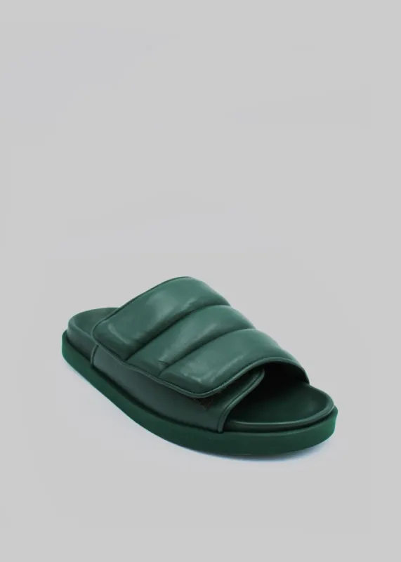 Gia Borghini Gia 3 Padded Slides - Cliff Green sold by Frankie Shop