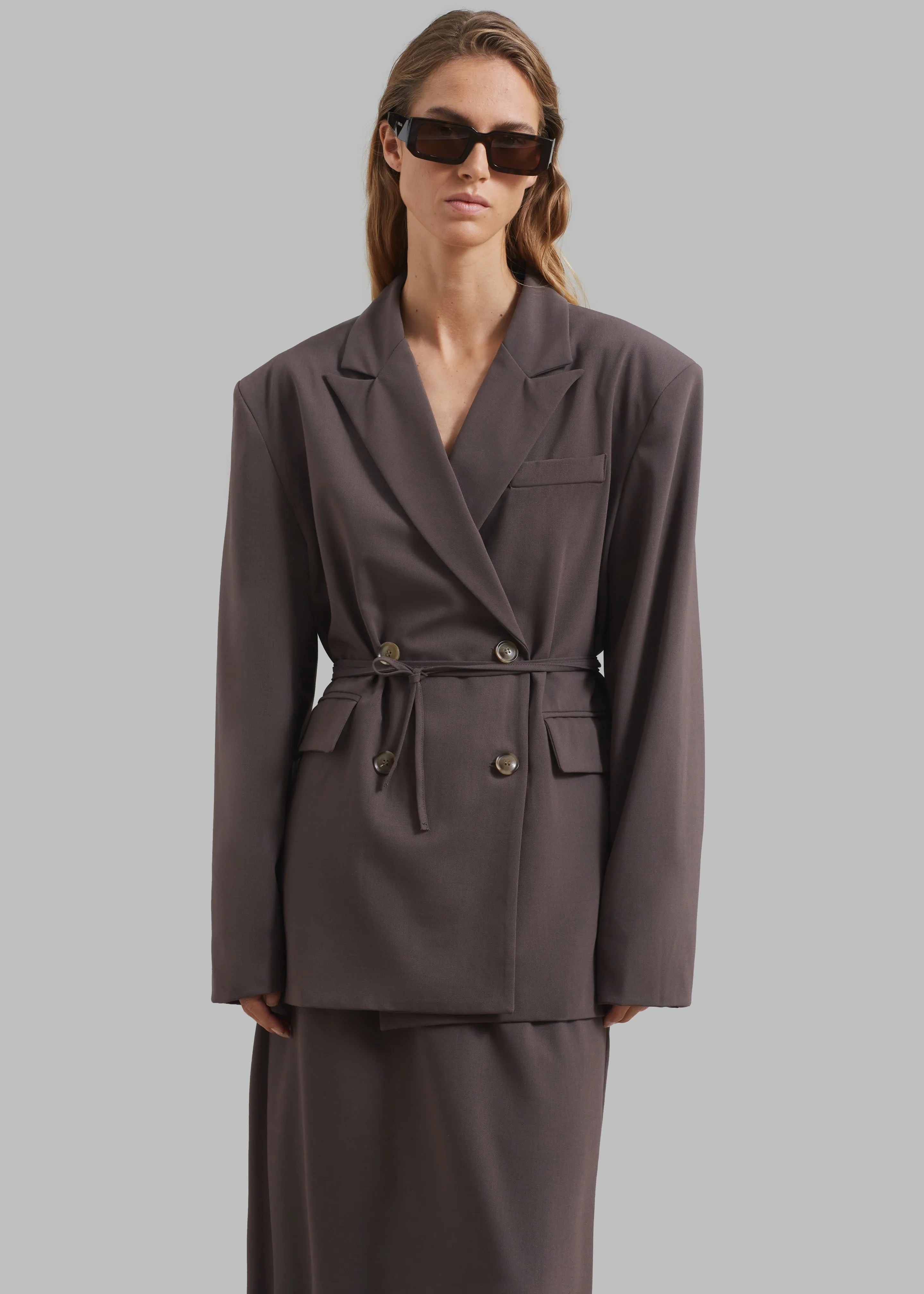 Allison Double Breasted Blazer - Brown sold by Frankie Shop product image thumbnail 2