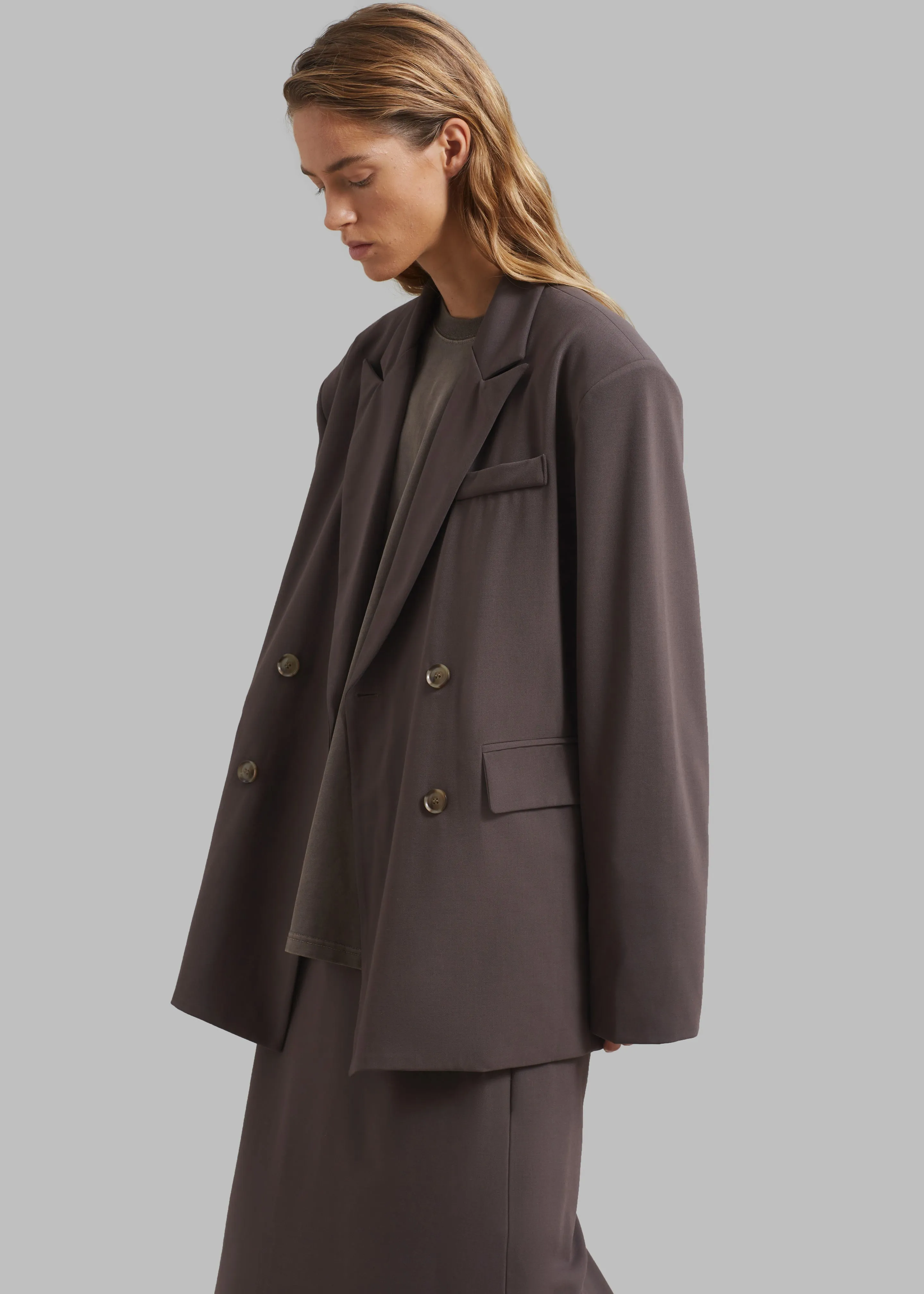 Allison Double Breasted Blazer - Brown sold by Frankie Shop product image thumbnail 5