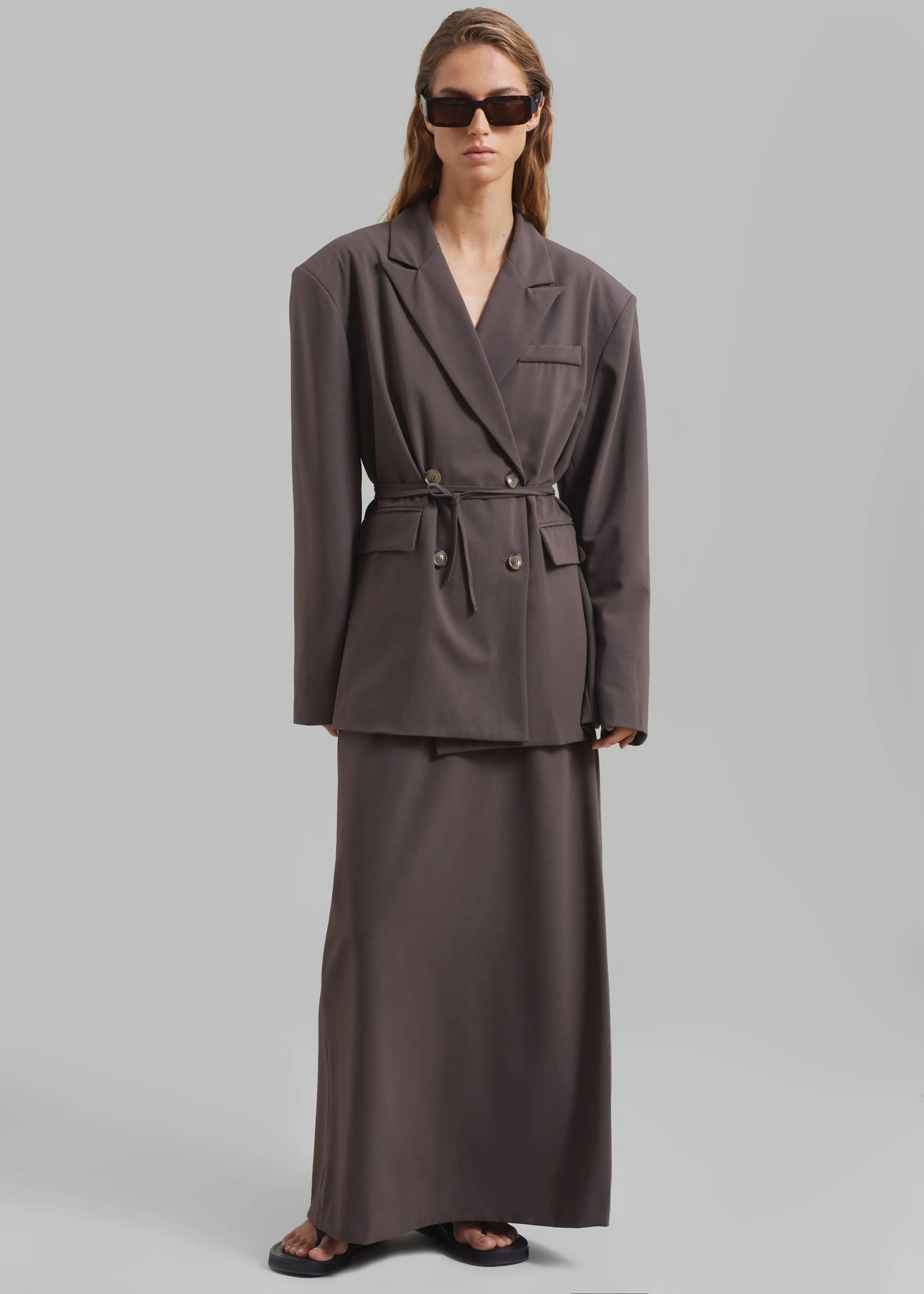 Allison Double Breasted Blazer - Brown sold by Frankie Shop