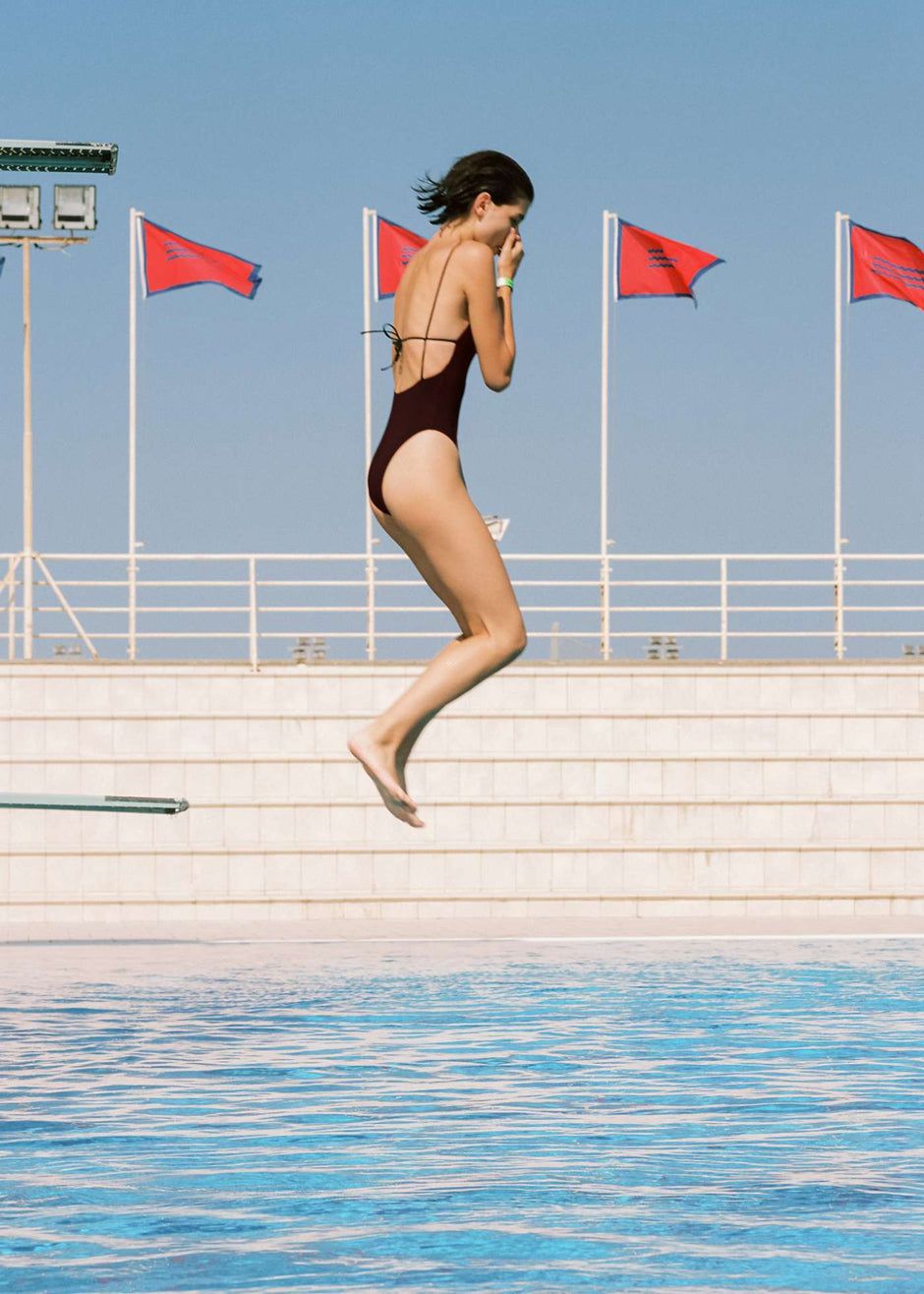 Lido Ventiquattro V-Neck Swimsuit - Brown sold by Frankie Shop product image thumbnail 5