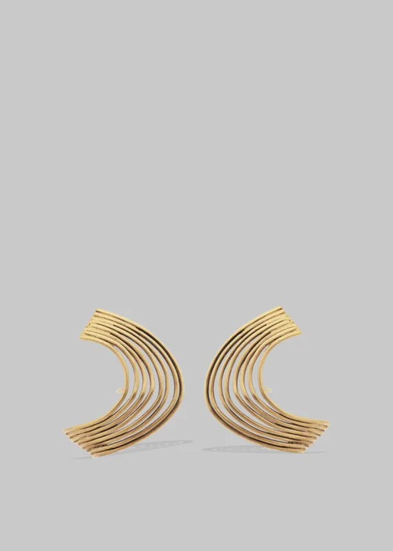 Completedworks Leaving an Art Lovers' Movie Club Earrings - Gold made by Frankie Shop