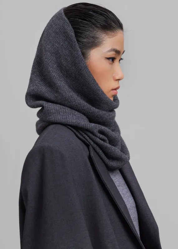 Loulou Studio Sabol Tube Scarf - Anthracite Melange made by Frankie Shop