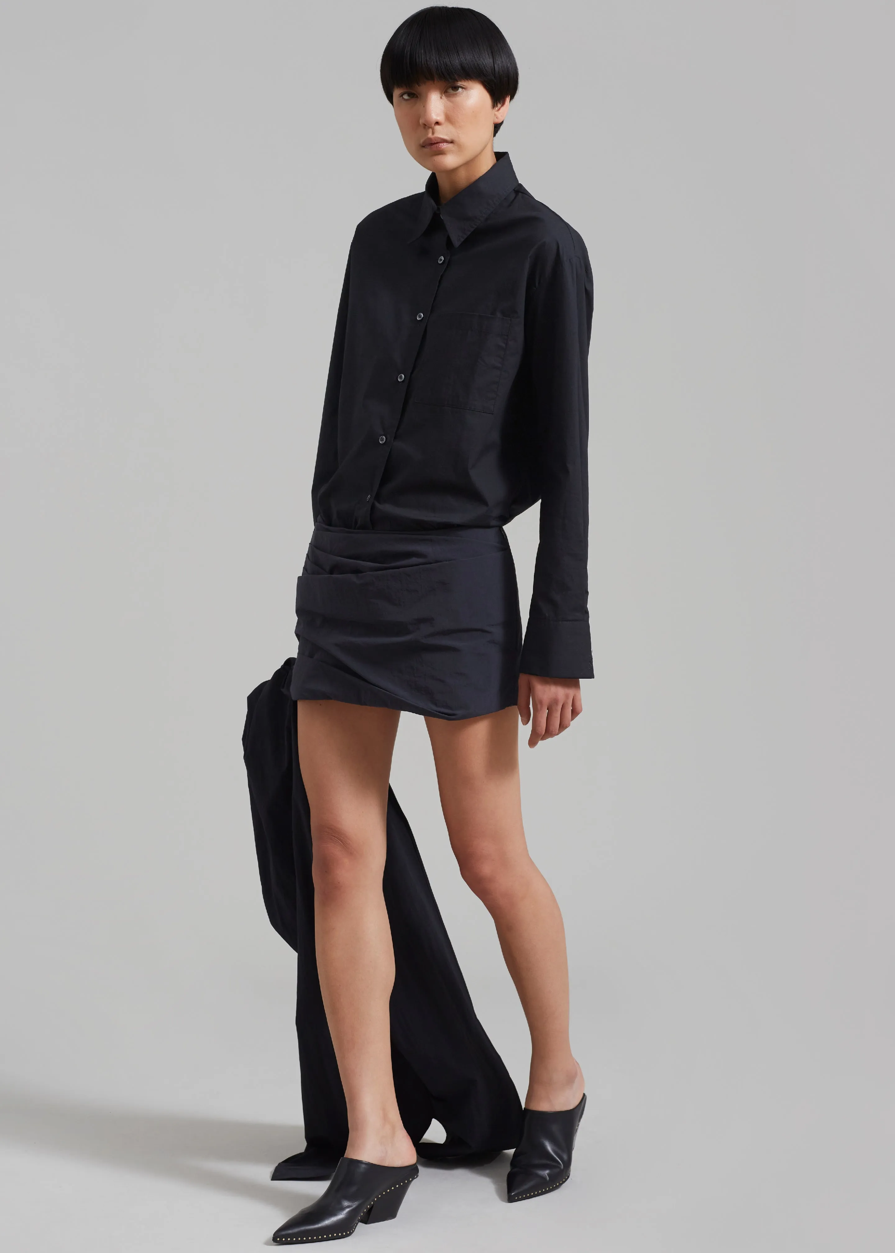 Christopher Esber Draped Bustle Micro Skirt - Black sold by Frankie Shop product image thumbnail 5