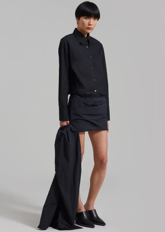 Christopher Esber Draped Bustle Micro Skirt - Black made by Christopher Esber