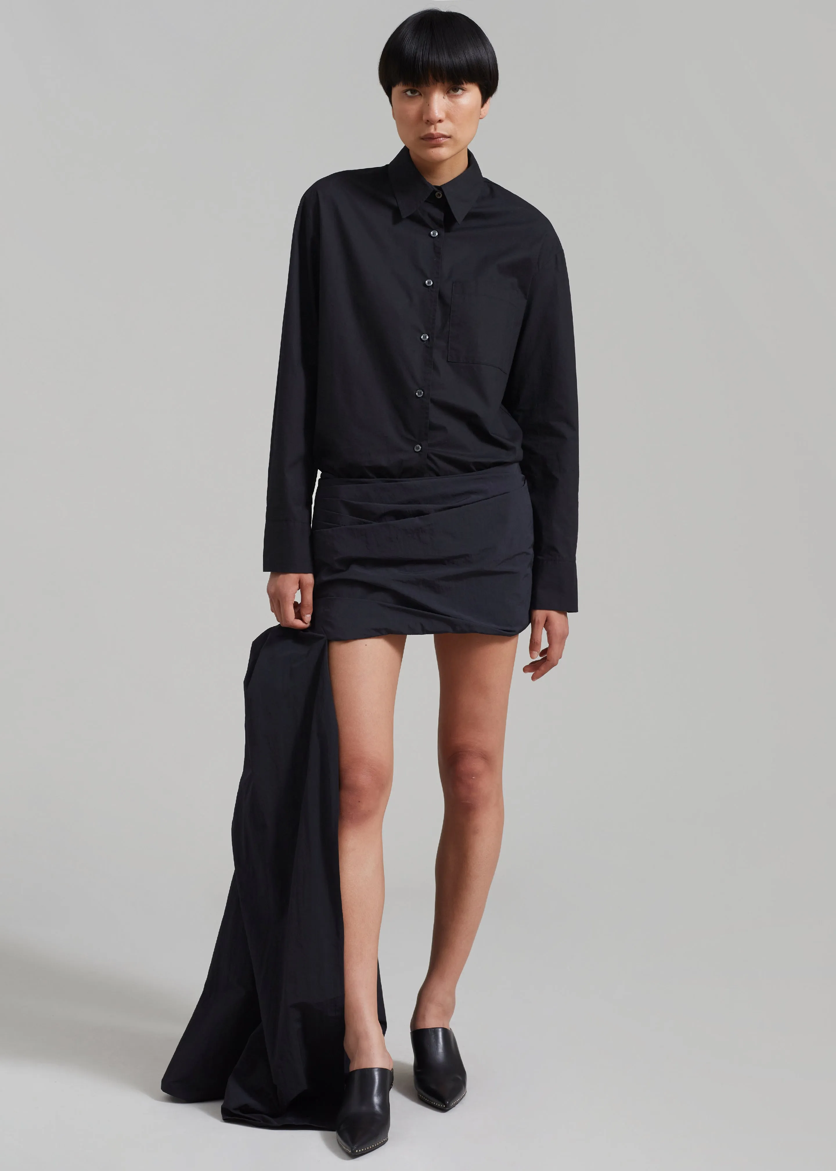 Christopher Esber Draped Bustle Micro Skirt - Black sold by Frankie Shop product image thumbnail 4