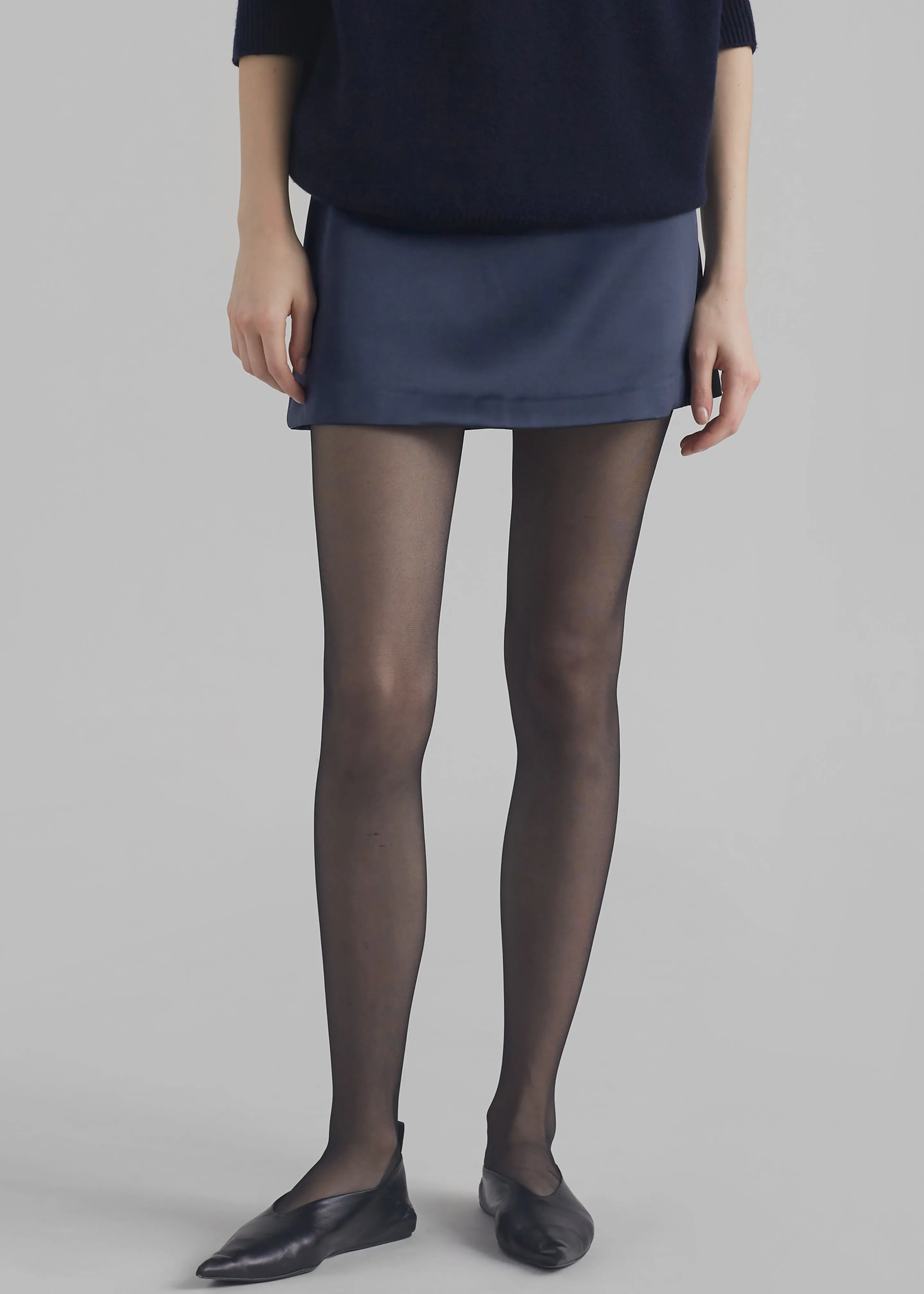 Jo Satin Mini Skirt - Navy sold by Frankie Shop product image thumbnail 3