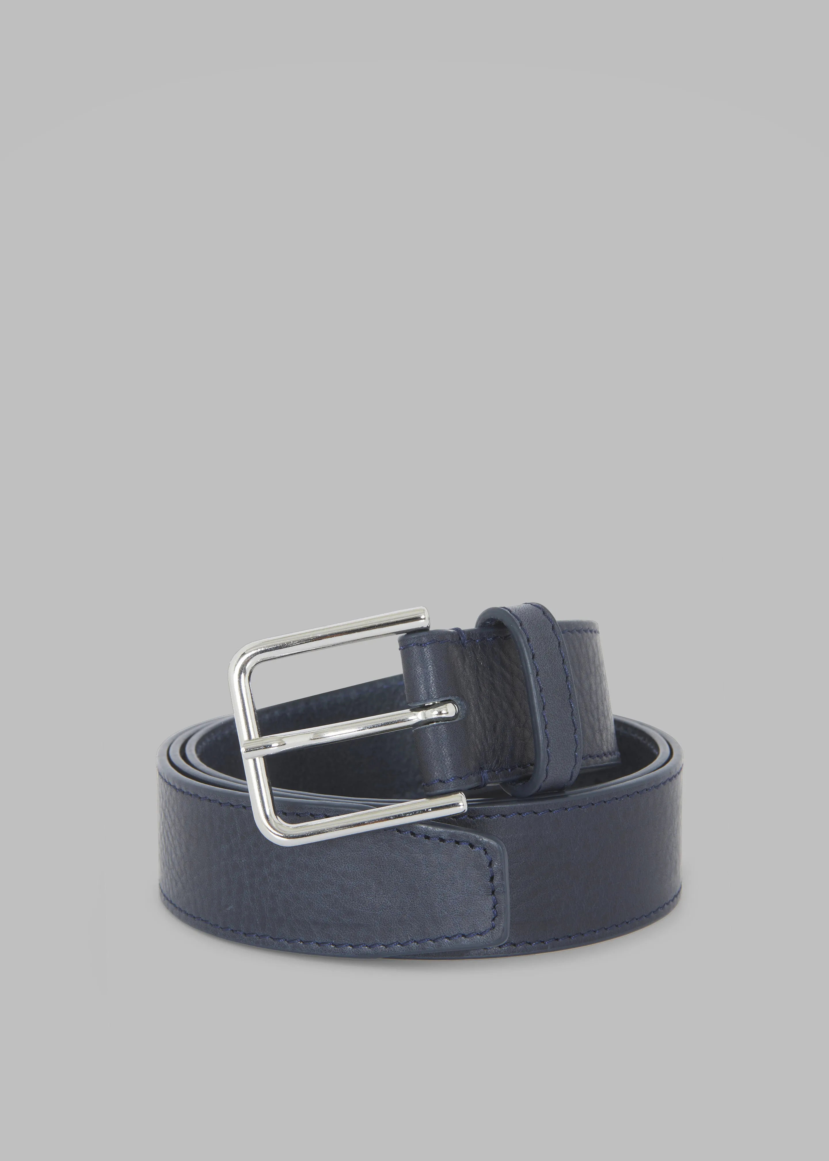 Toni Leather Belt - Dark Navy sold by Frankie Shop