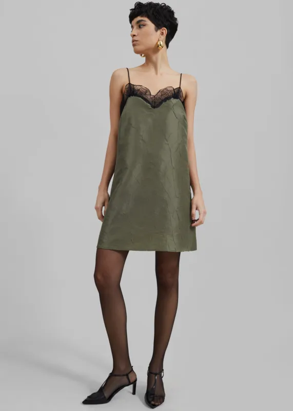 Julia Slip Dress - Khaki sold by Frankie Shop