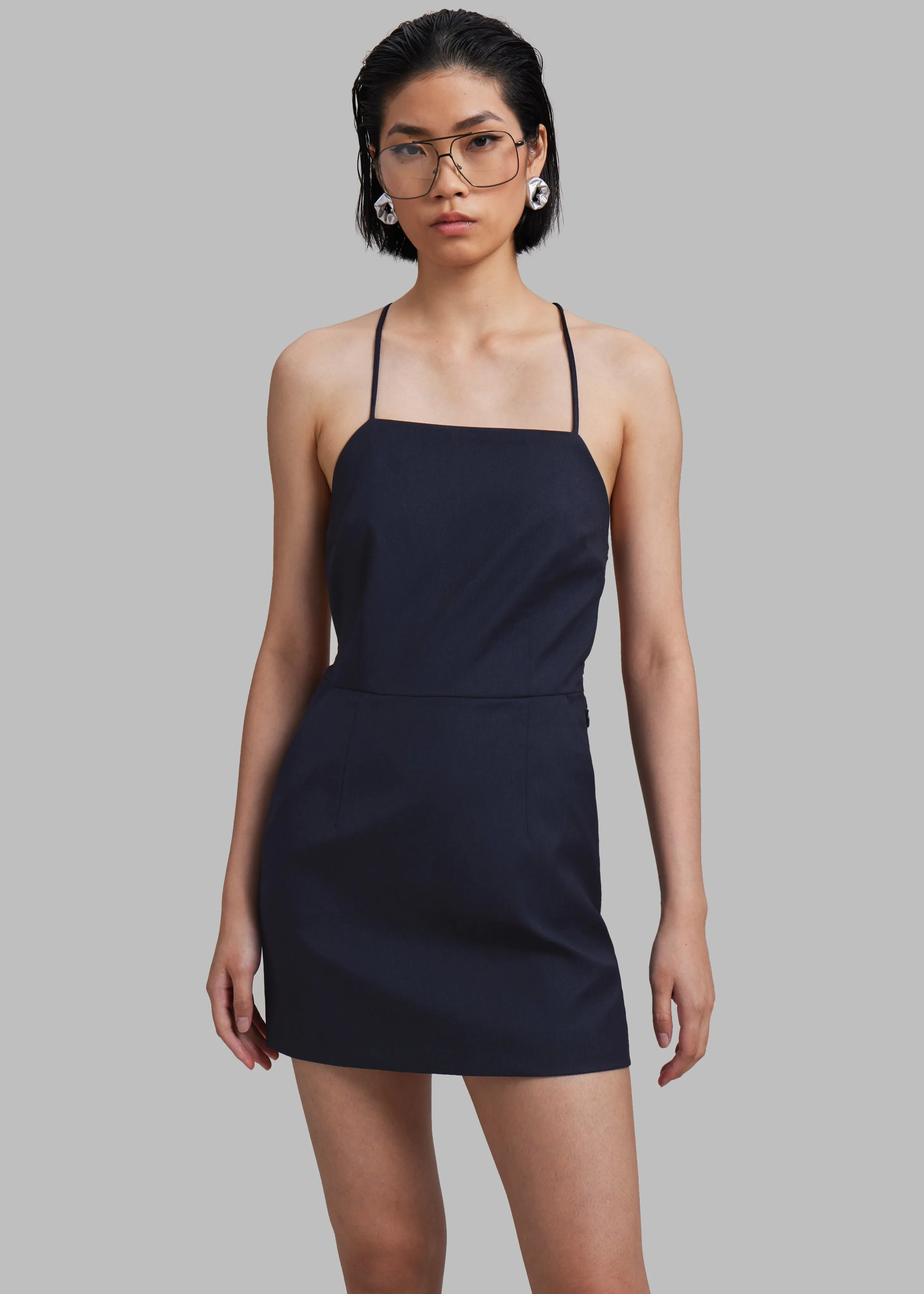 The Garment Pluto Front Dress - Midnight Blue sold by Frankie Shop