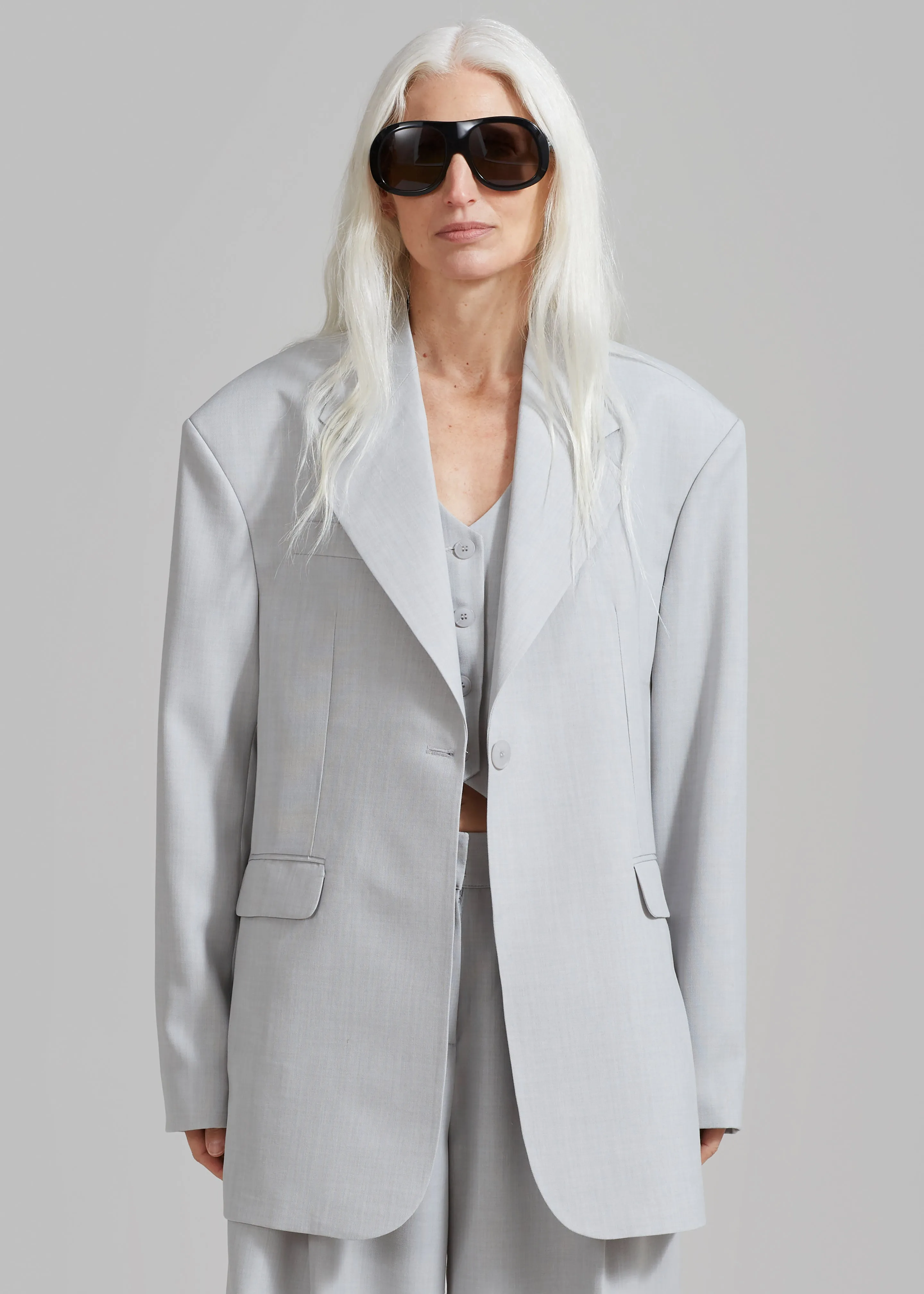 Gladys Blazer - Grey sold by Frankie Shop product image thumbnail 5