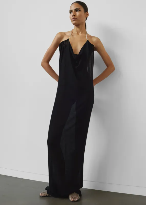Sportmax Black wool blend sleeveless dress | Parallel