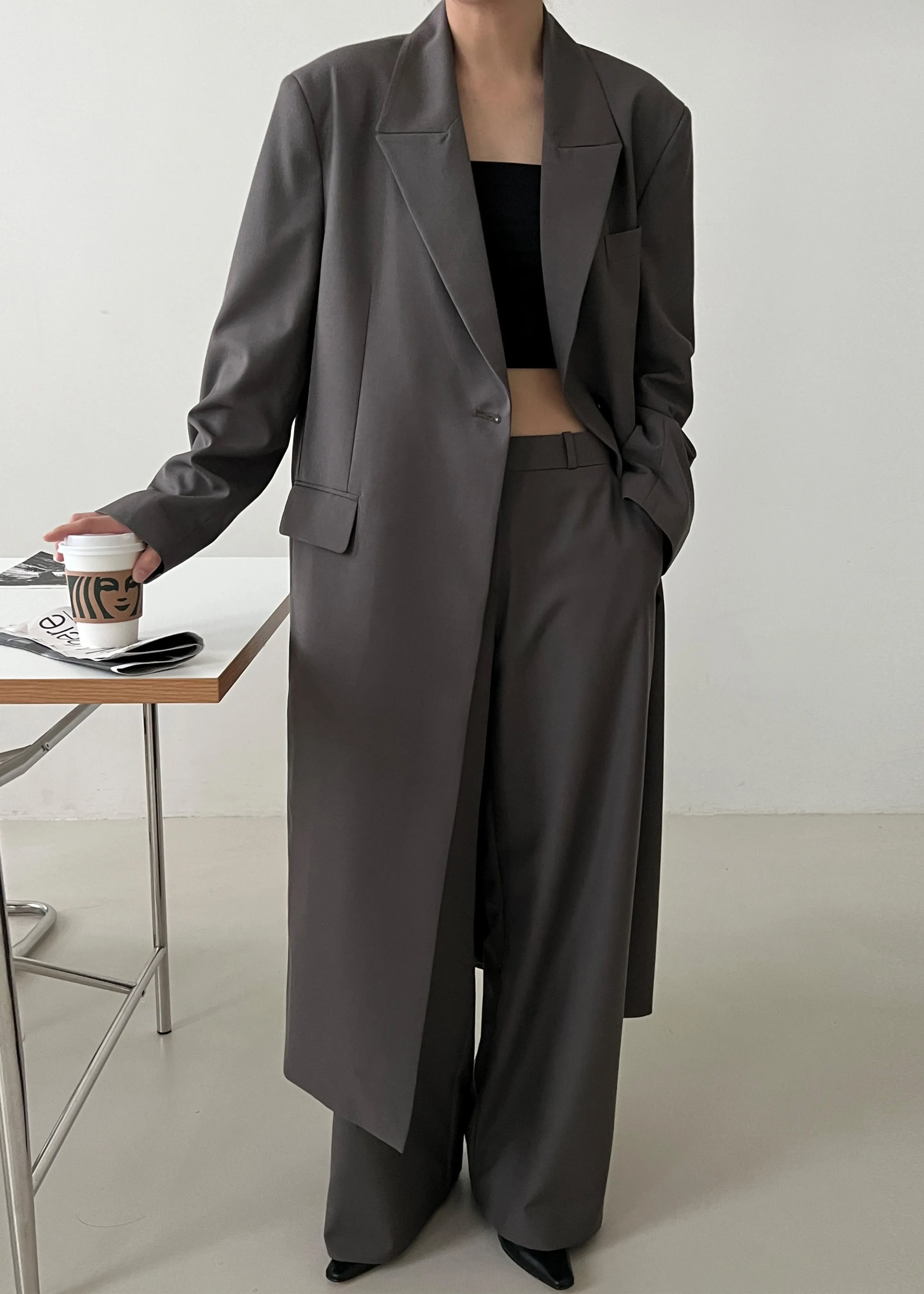 Charlotte Overcoat - Grey sold by Frankie Shop product image thumbnail 5