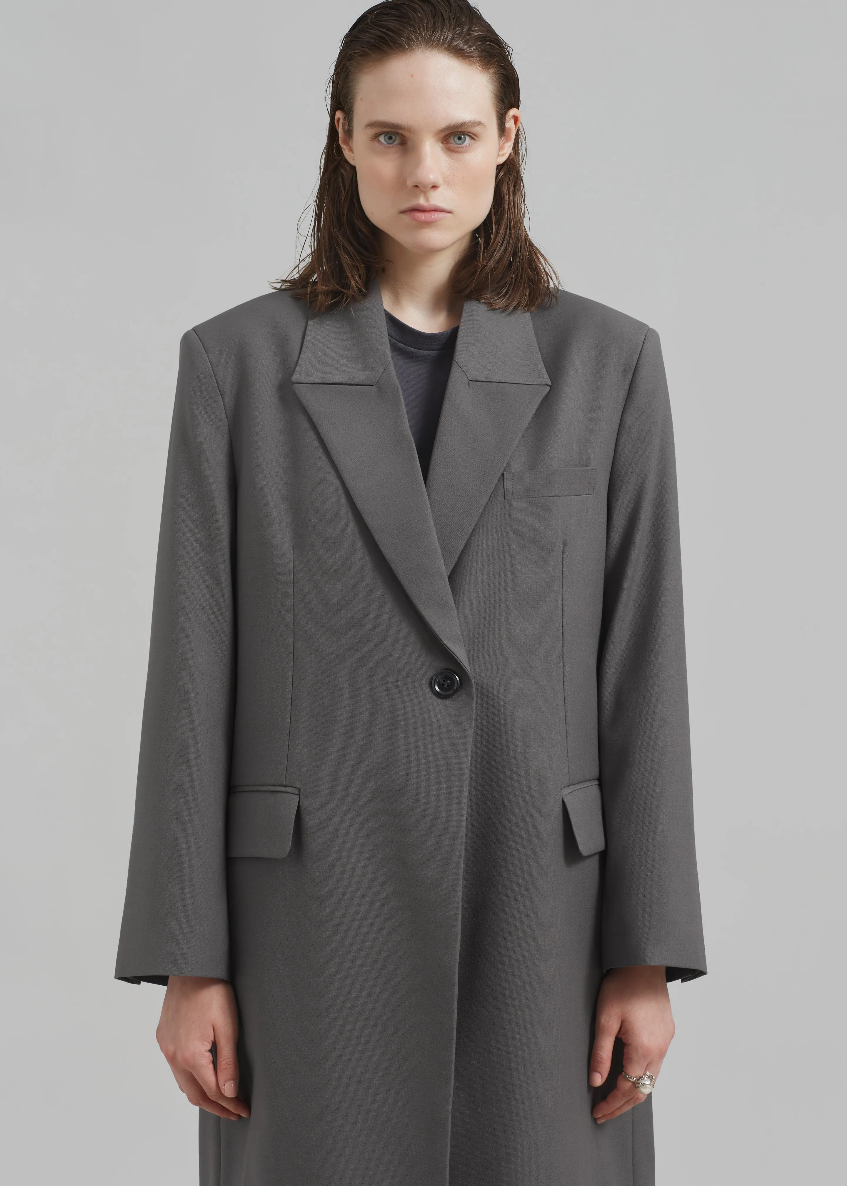 Charlotte Overcoat - Grey sold by Frankie Shop product image thumbnail 3