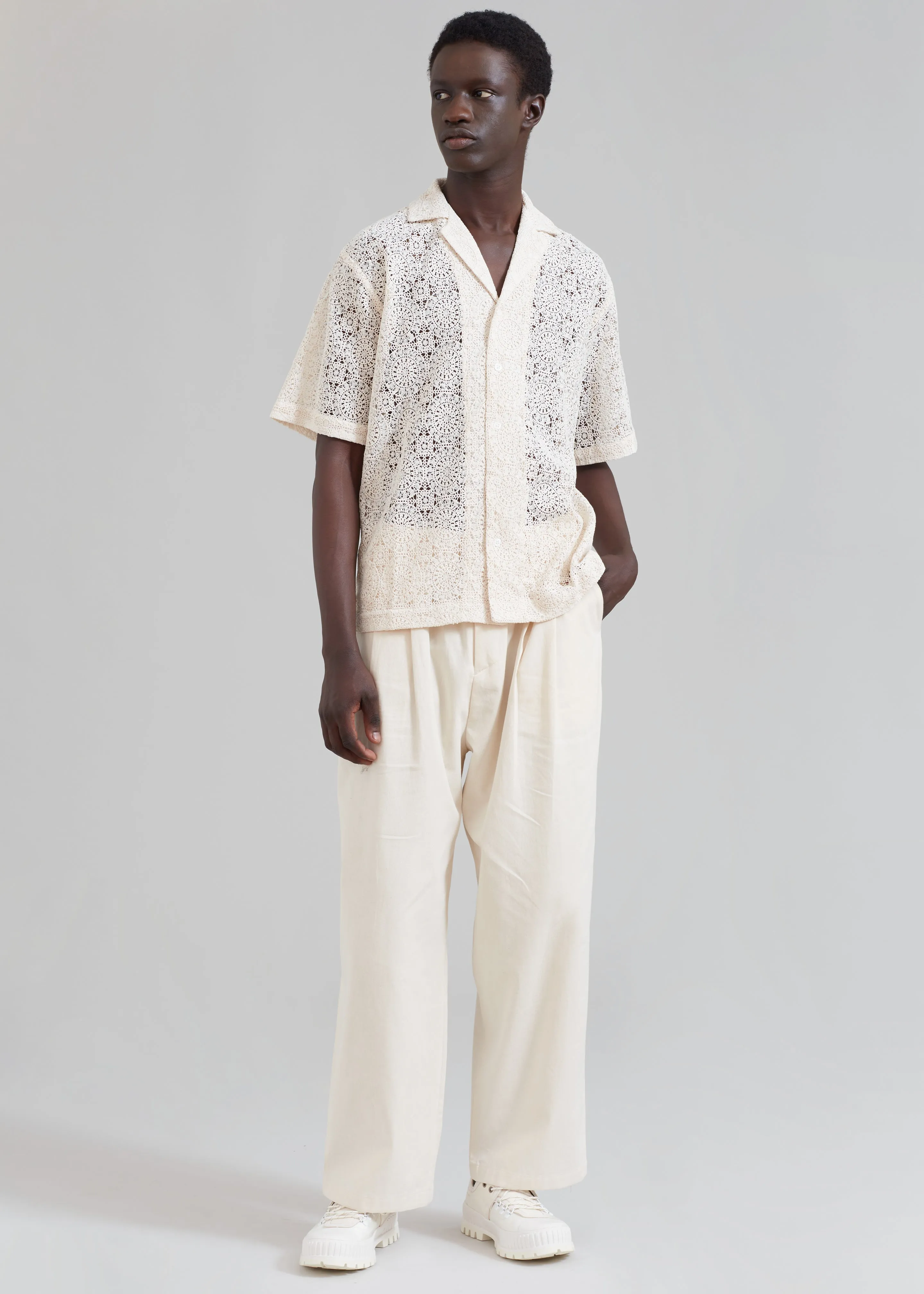 Róhe Resort Crochet Shirt - Ivory sold by Frankie Shop product image thumbnail 2