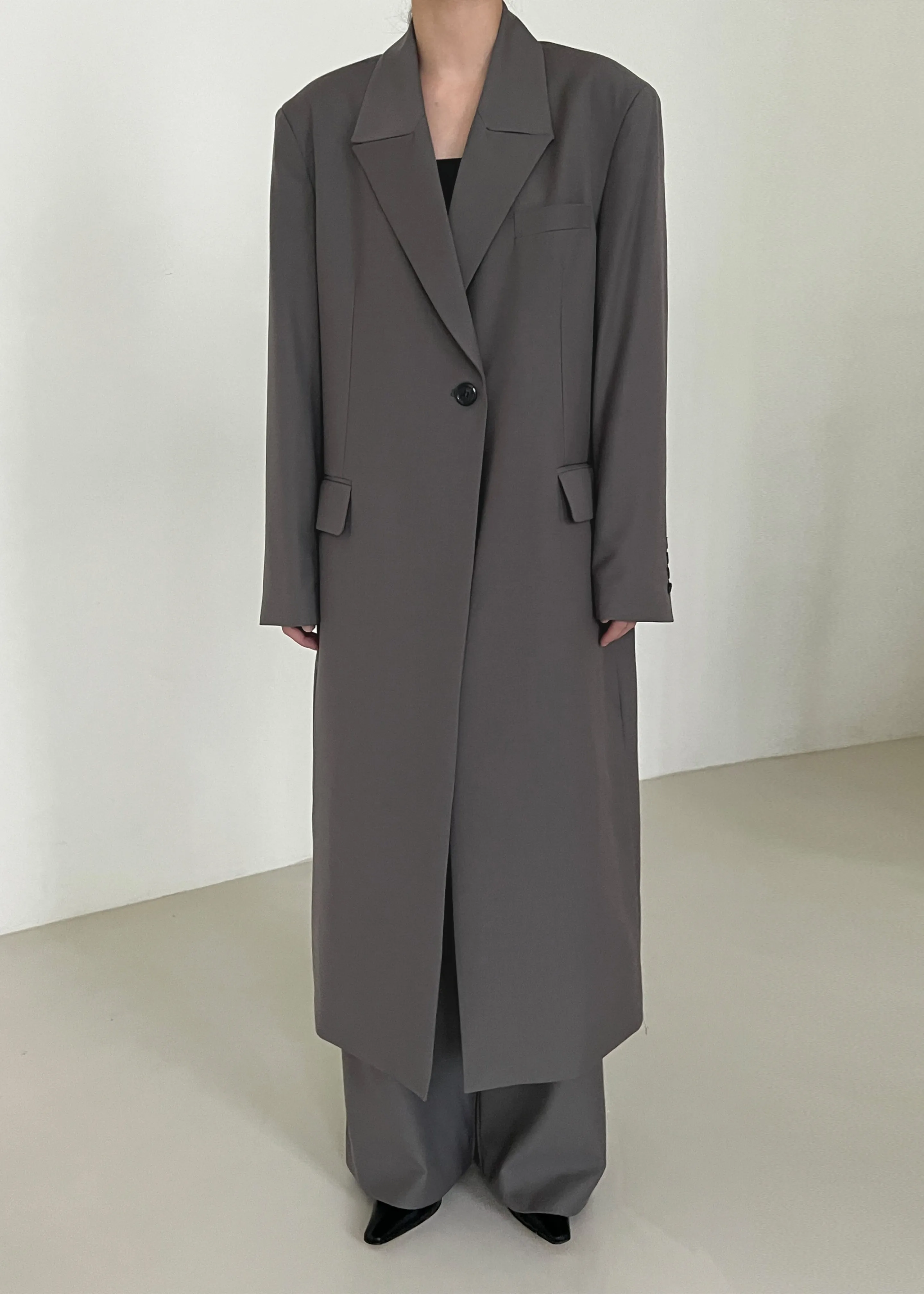 Charlotte Overcoat - Grey sold by Frankie Shop product image thumbnail 4