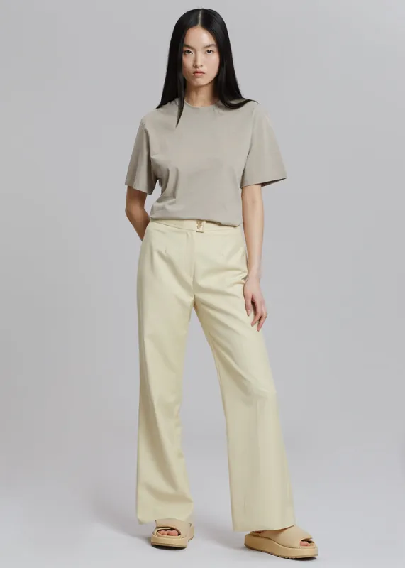 Tolko Pants - Pale Yellow sold by Frankie Shop