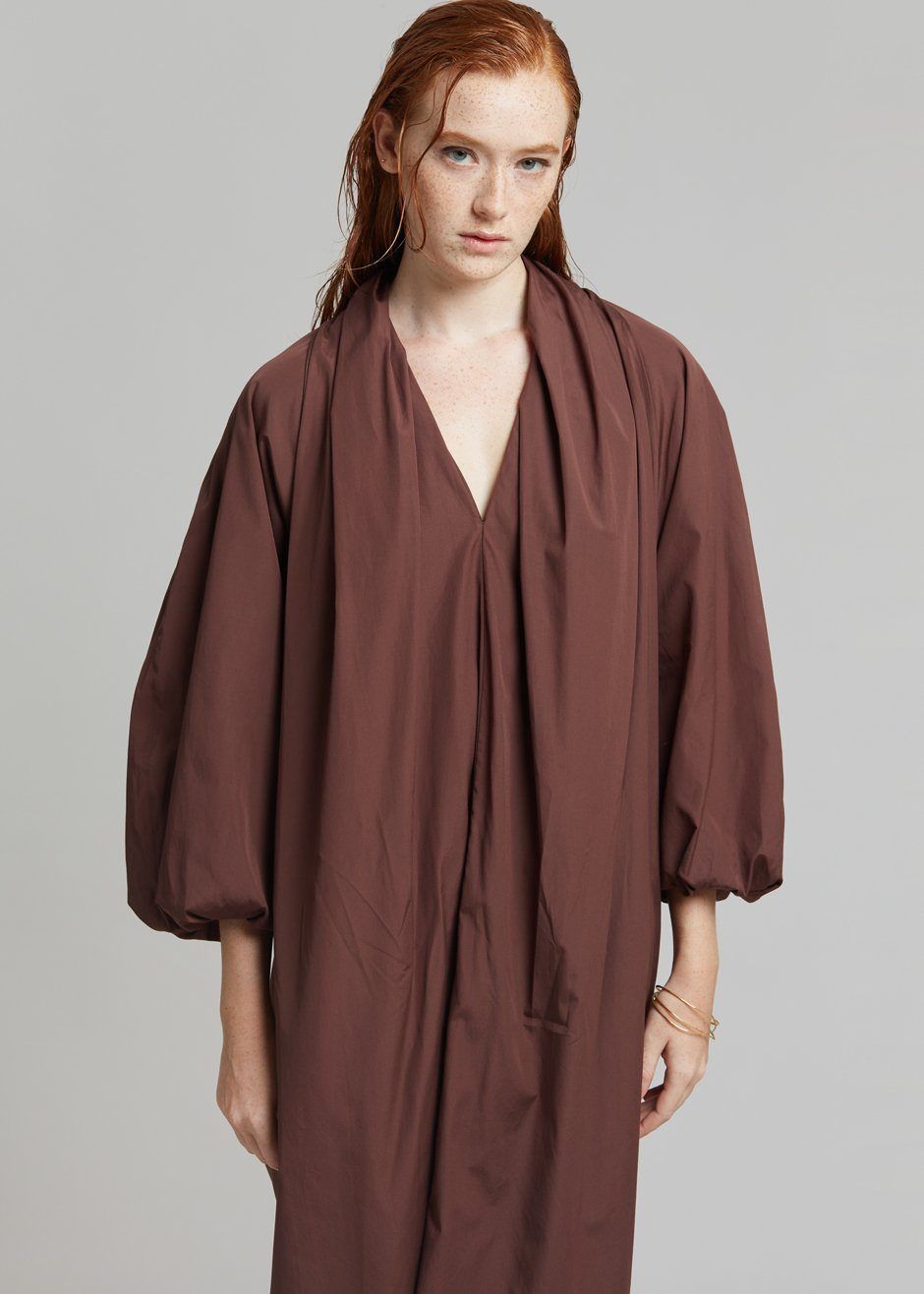 Esse Studios Collected Long Dress - Chocolate sold by Frankie Shop product image thumbnail 3