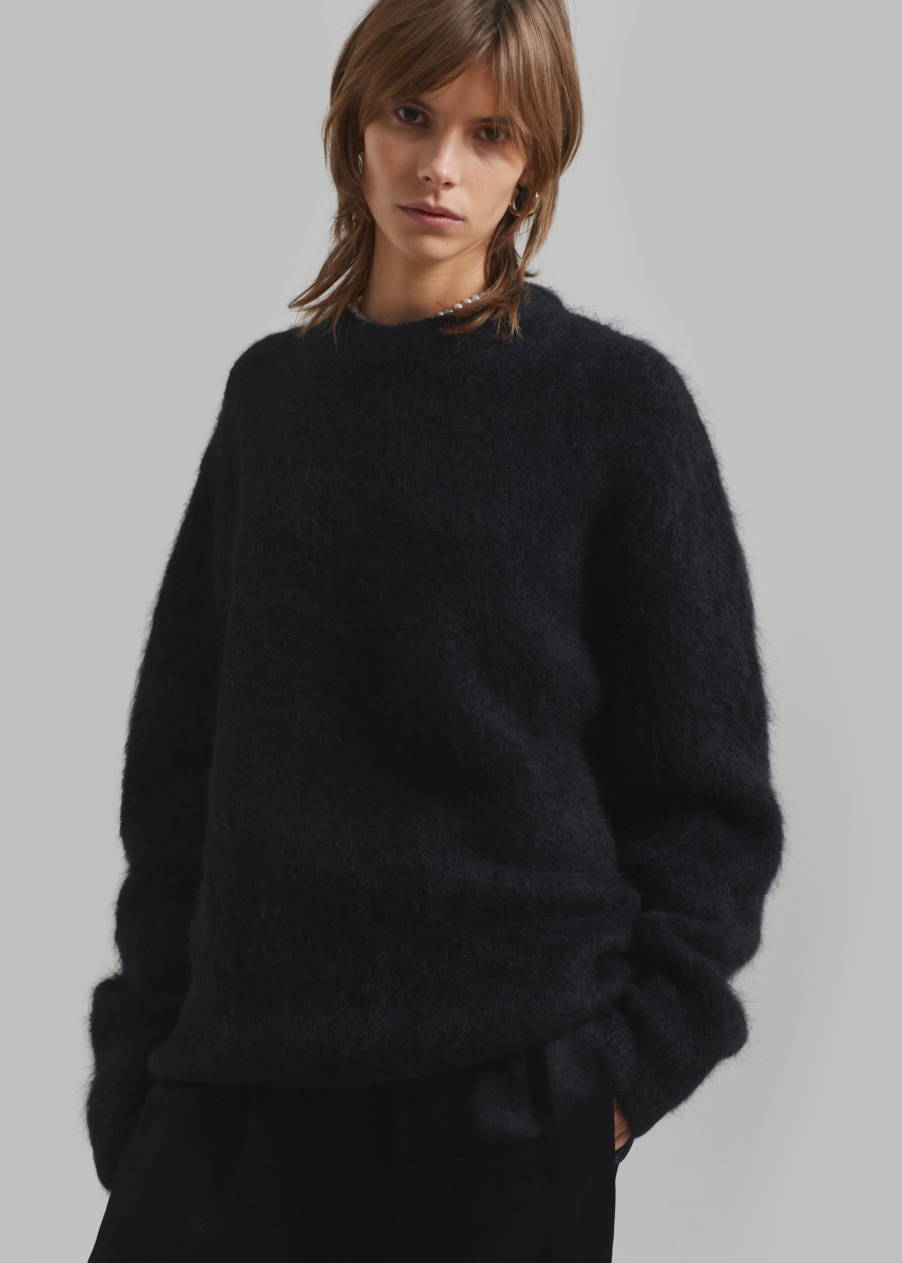 Amomento Round Neck Pullover - Black sold by Frankie Shop product image thumbnail 4