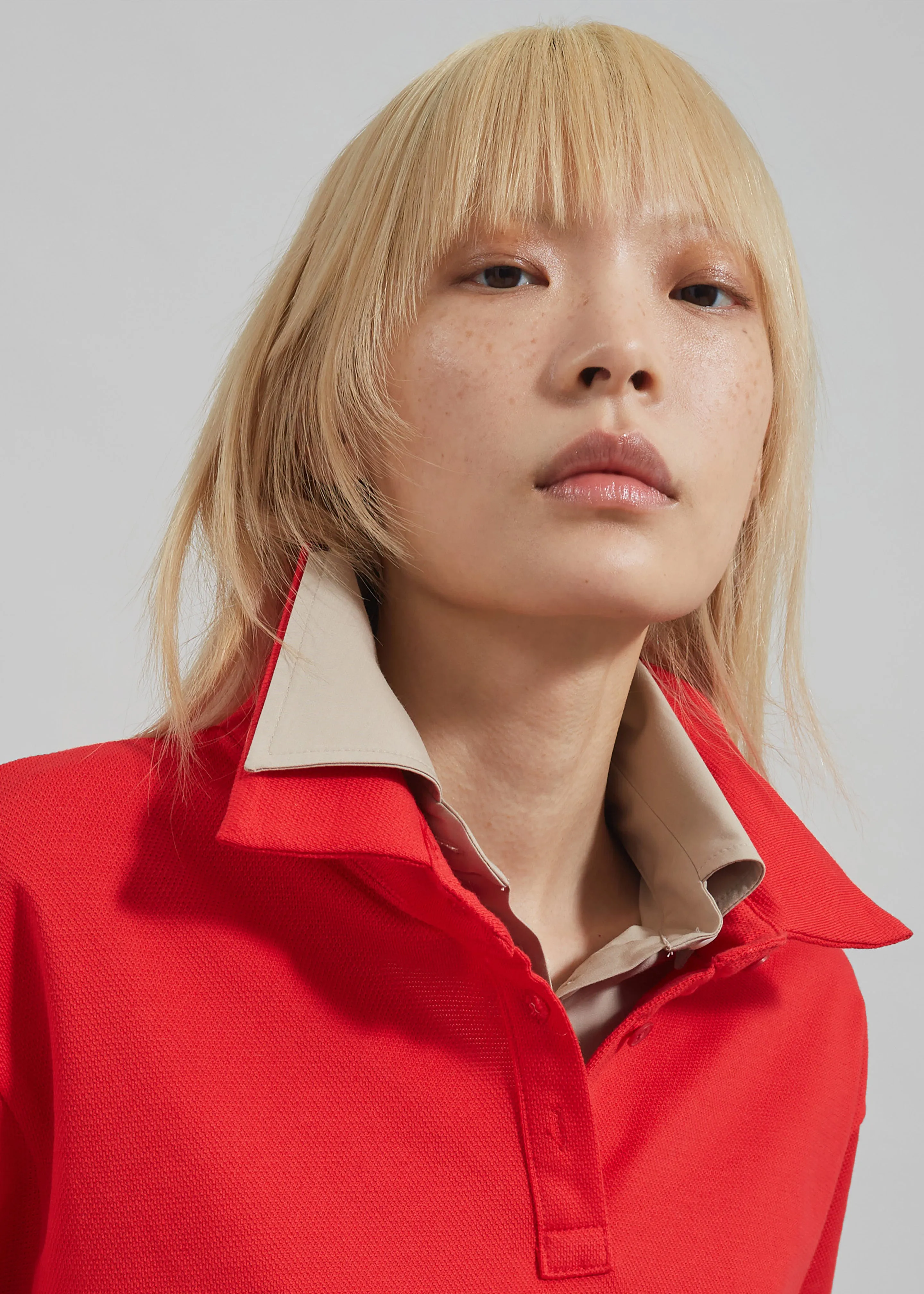 Dawson Cropped Polo - Red sold by Frankie Shop product image thumbnail 2