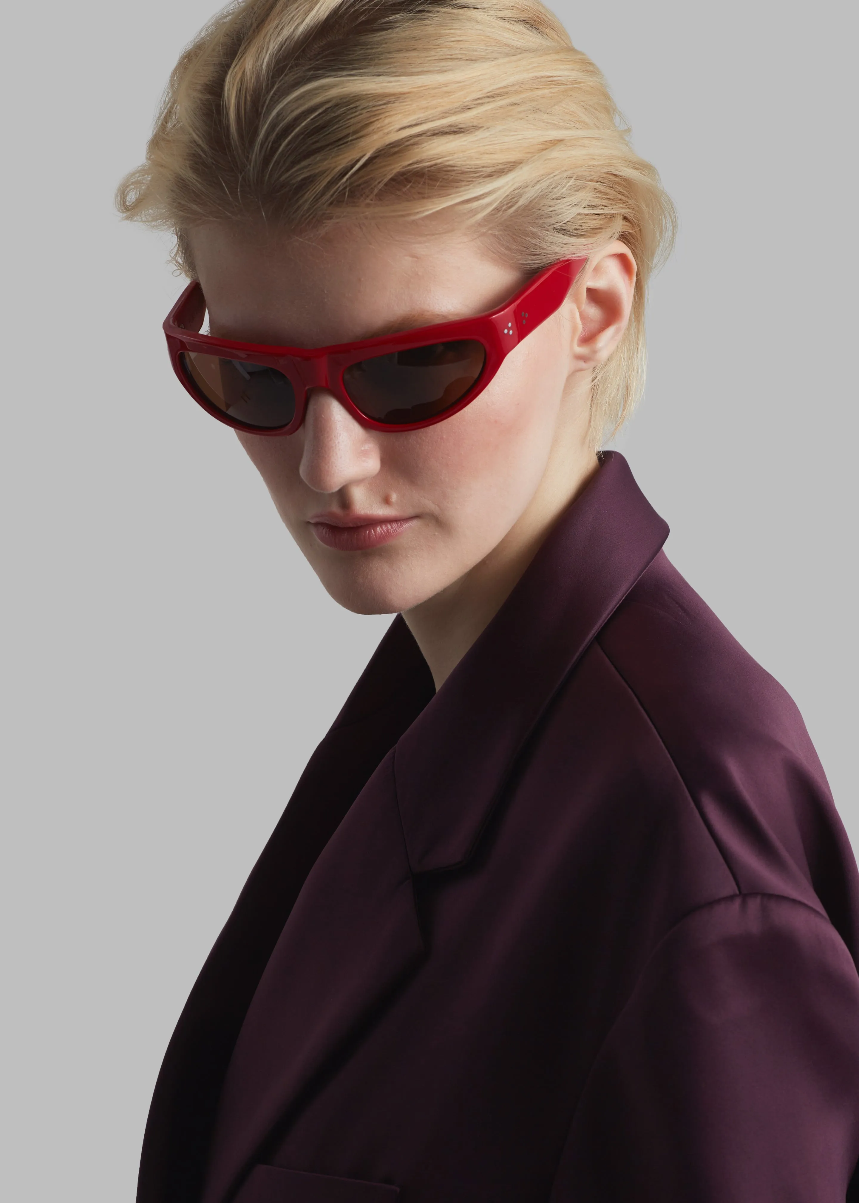 Port Tanger Malick Sunglasses - Incense Red Acetate/Tobacco Lens sold by Frankie Shop product image thumbnail 4