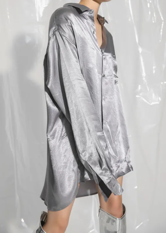 Paes Silky Shirt - Grey made by Frankie Shop