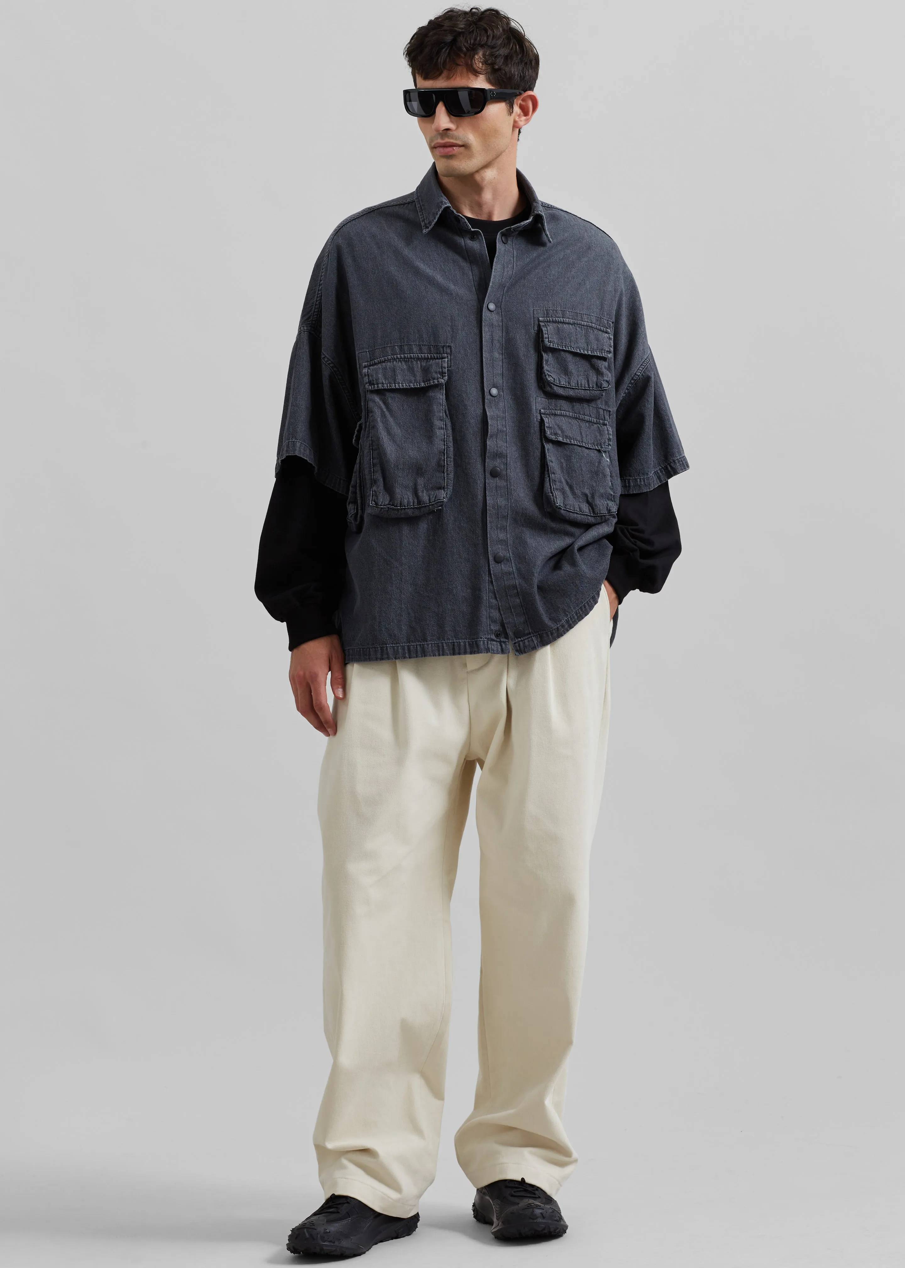 Porter Denim Cargo Shirt - Black Wash sold by Frankie Shop product image thumbnail 5