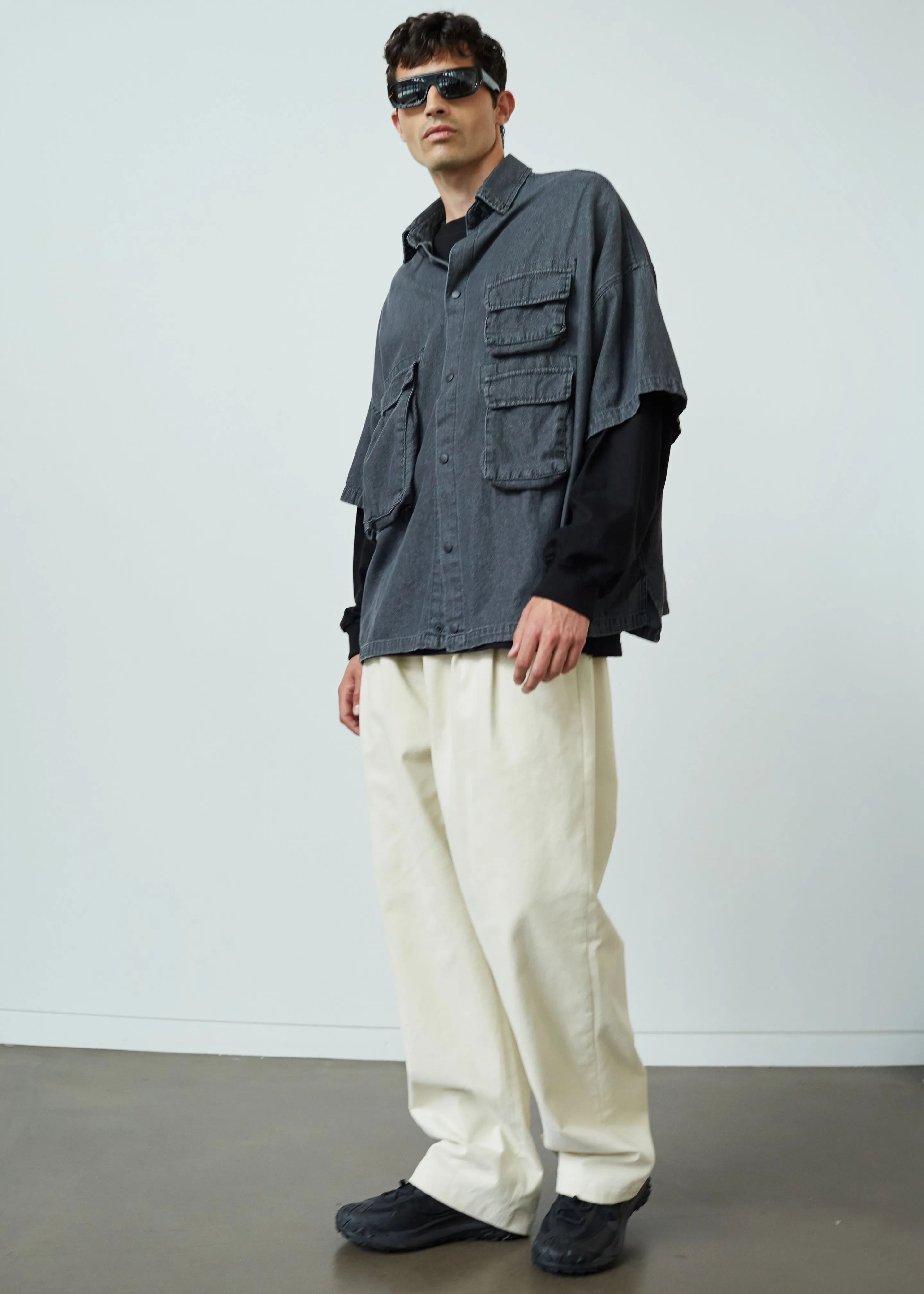Porter Denim Cargo Shirt - Black Wash sold by Frankie Shop product image thumbnail 3