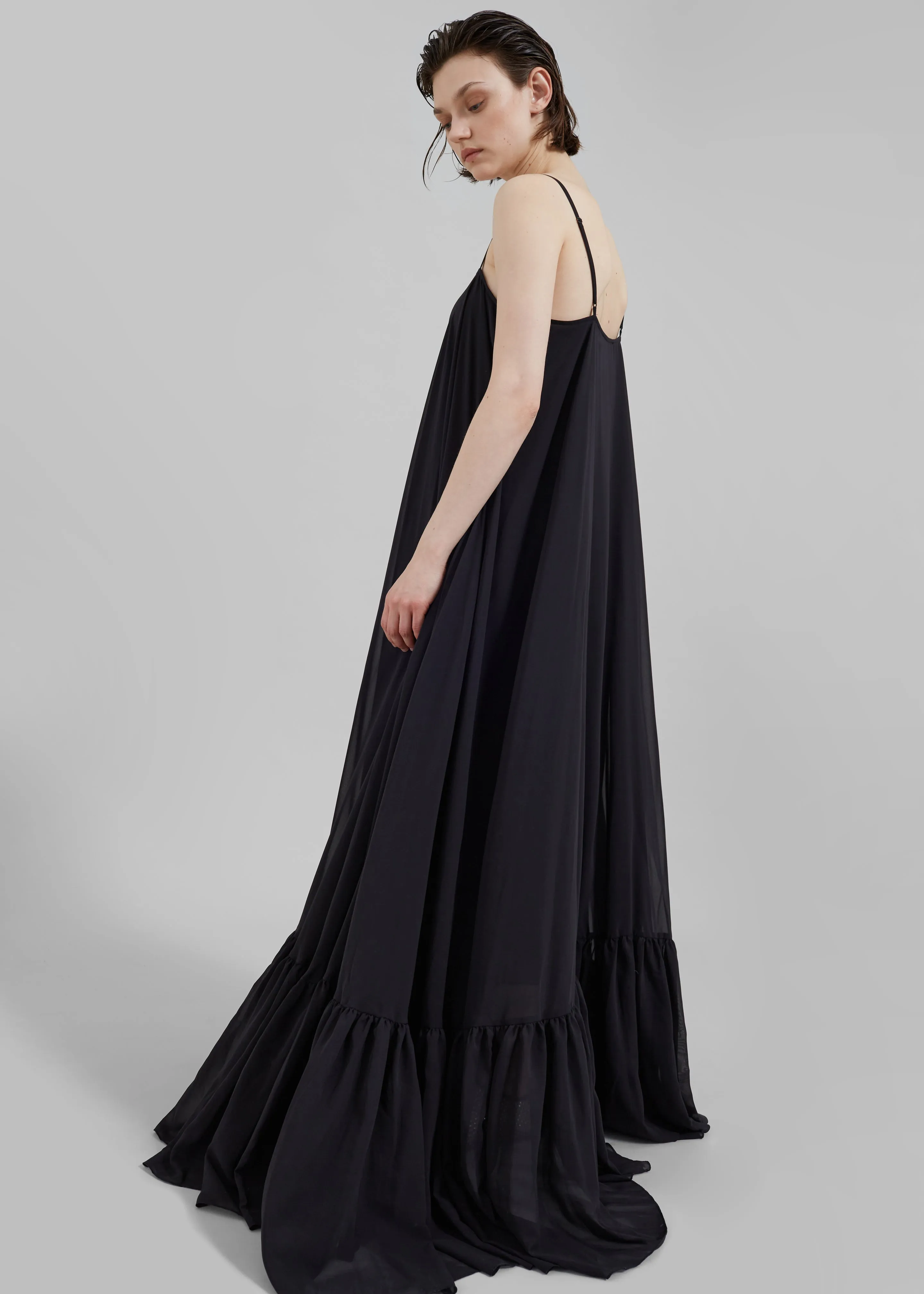 Rotate Chiffon Maxi Wide Dress - Black sold by Frankie Shop product image thumbnail 2