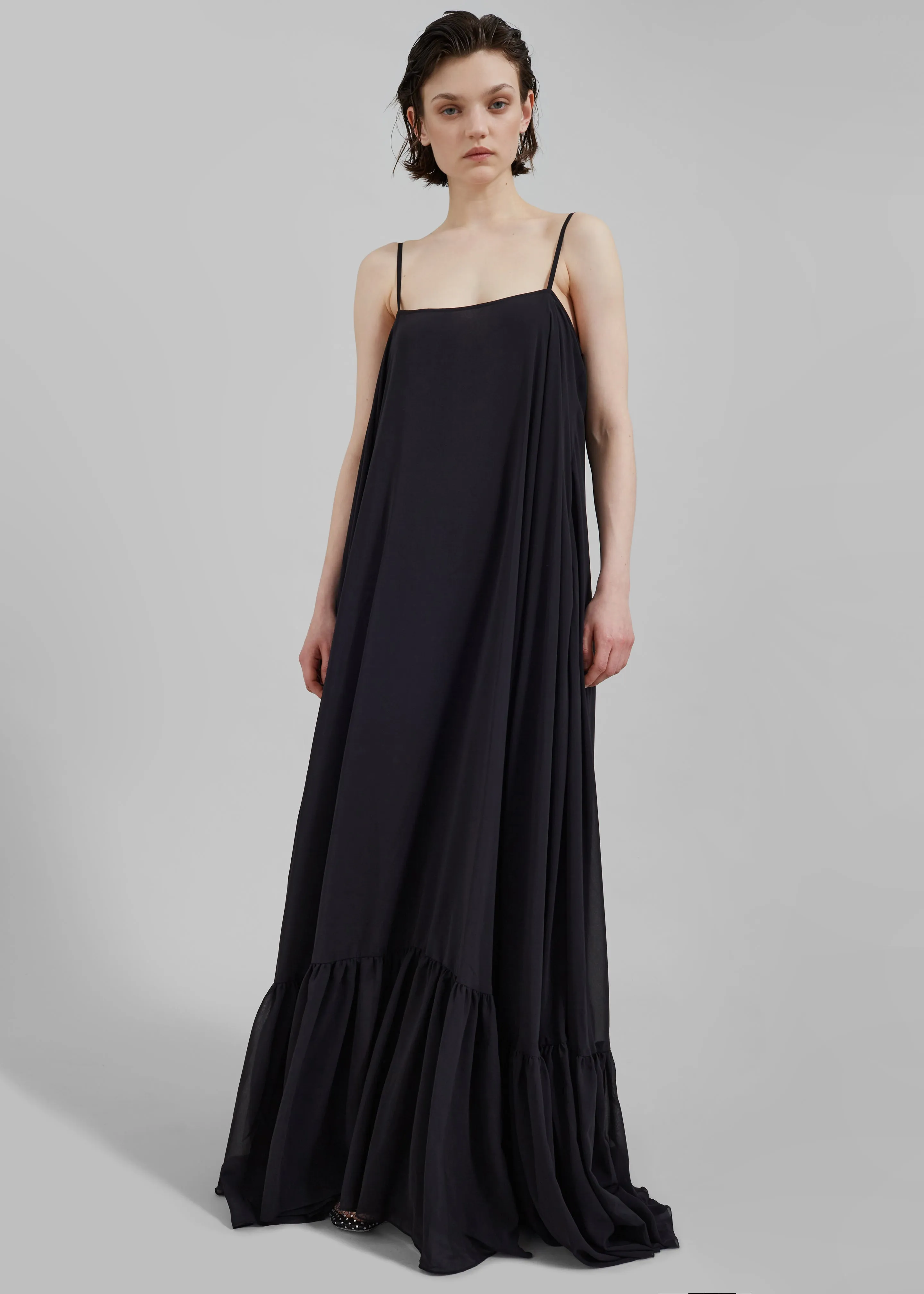 Rotate Chiffon Maxi Wide Dress - Black sold by Frankie Shop product image thumbnail 3