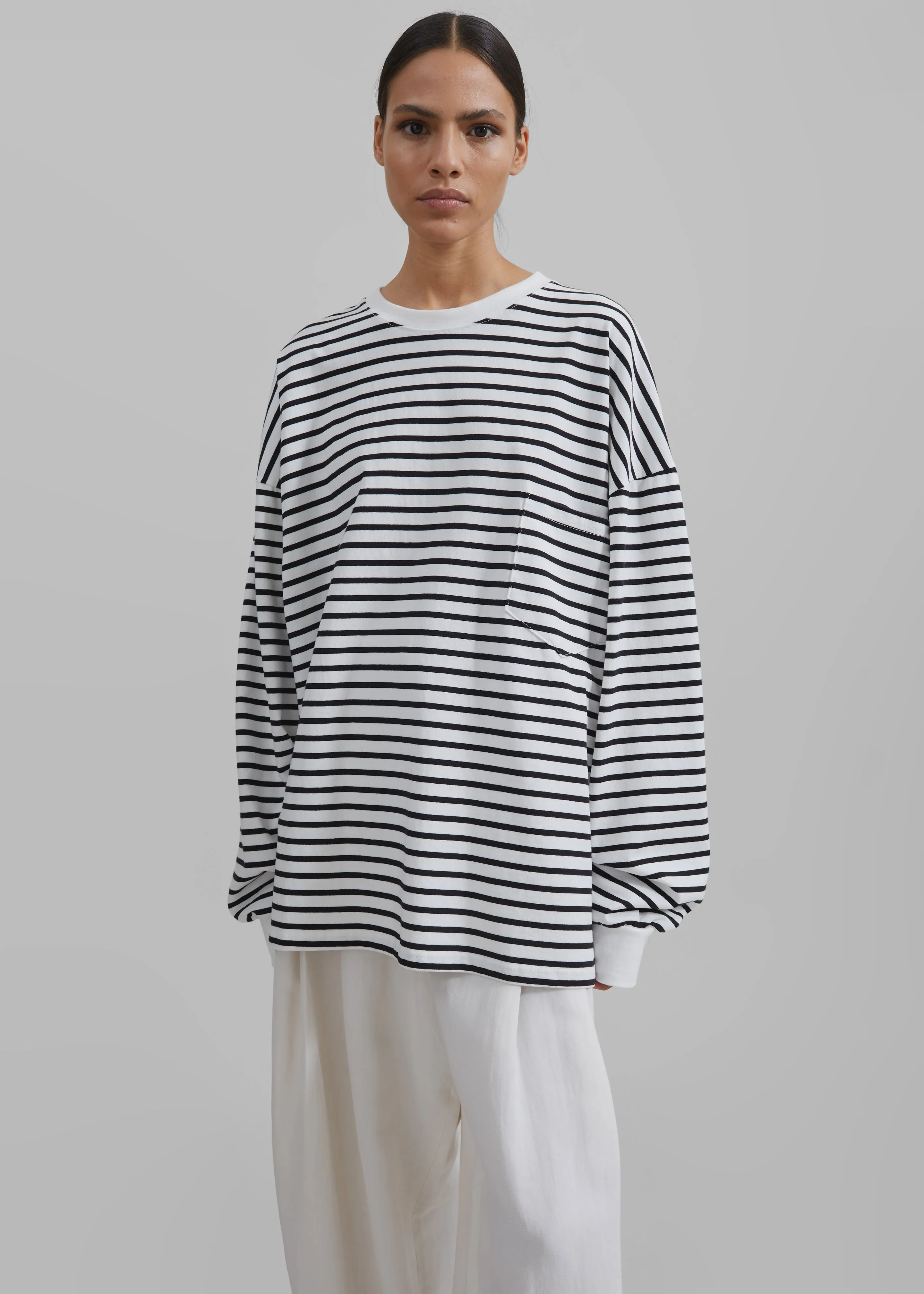 Cody Pocket Tee - Black/White Stripe sold by Frankie Shop product image thumbnail 3