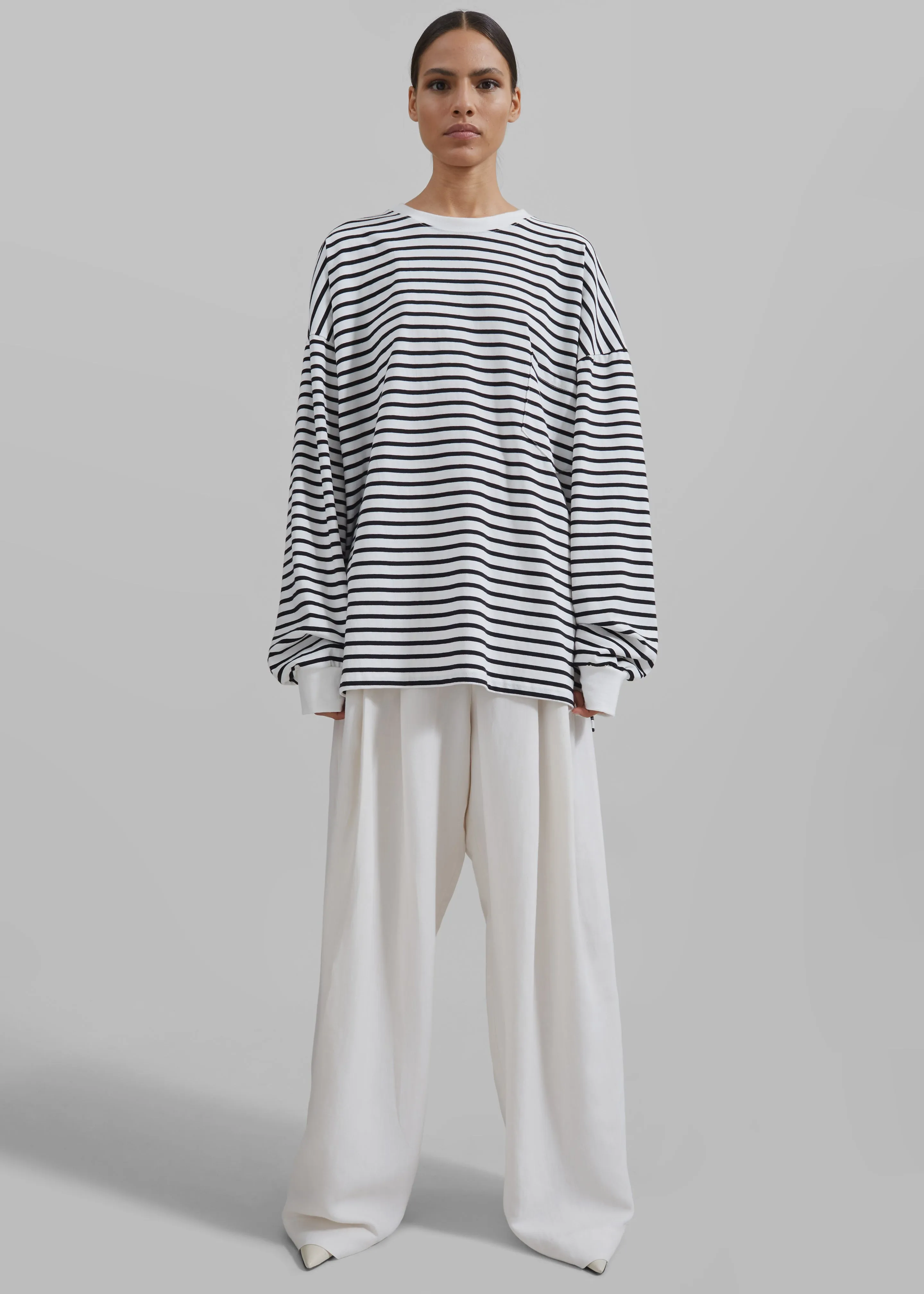 Cody Pocket Tee - Black/White Stripe sold by Frankie Shop product image thumbnail 5