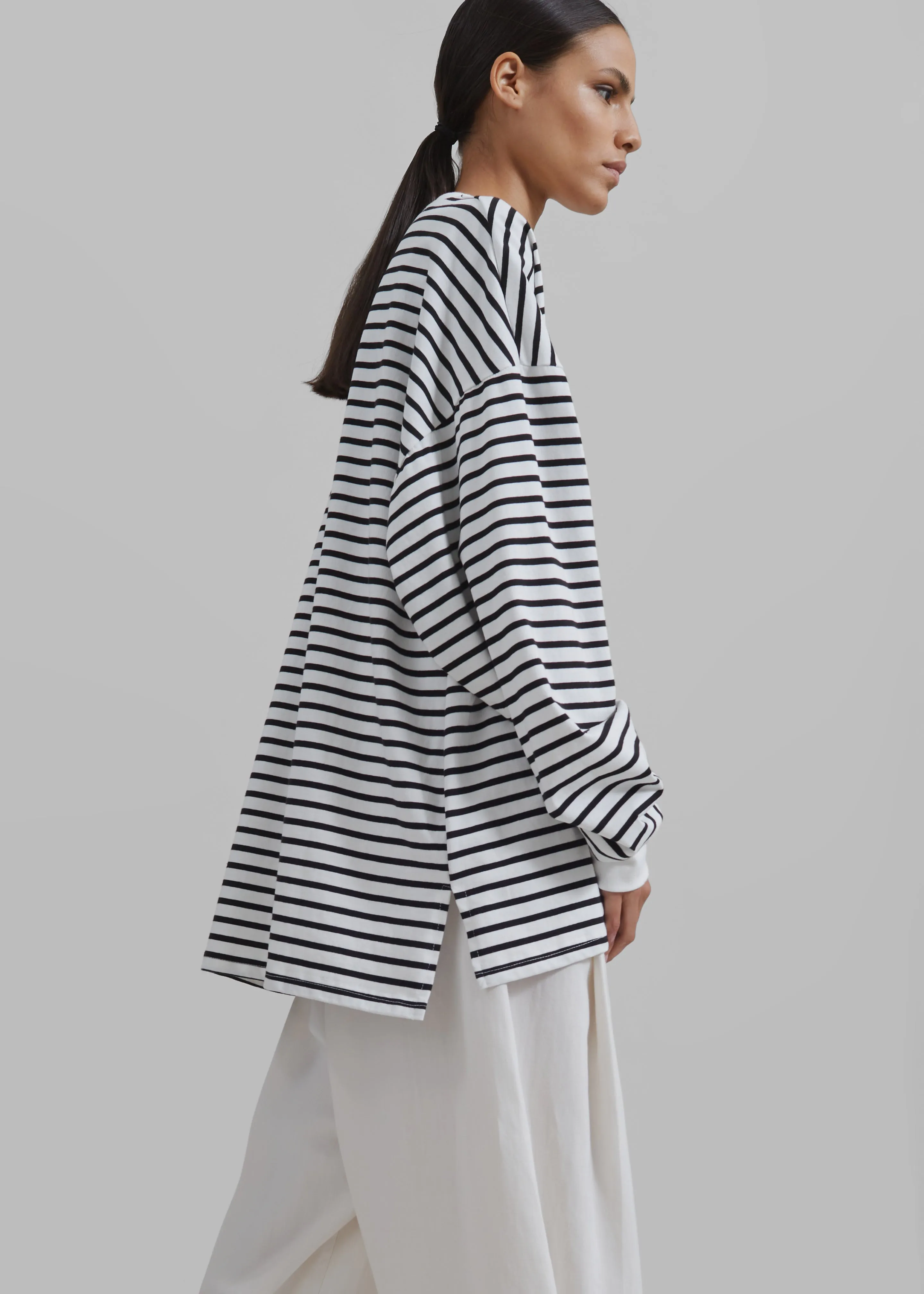 Cody Pocket Tee - Black/White Stripe sold by Frankie Shop product image thumbnail 4