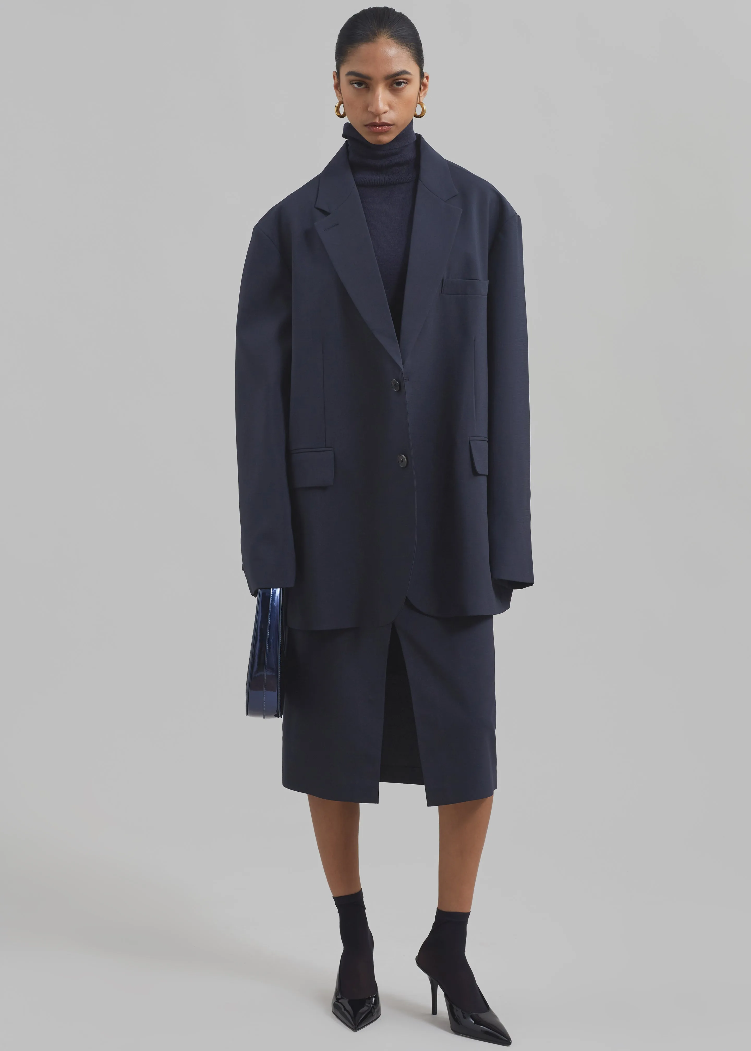 Brooklyn Midi Skirt - Navy sold by Frankie Shop product image thumbnail 3