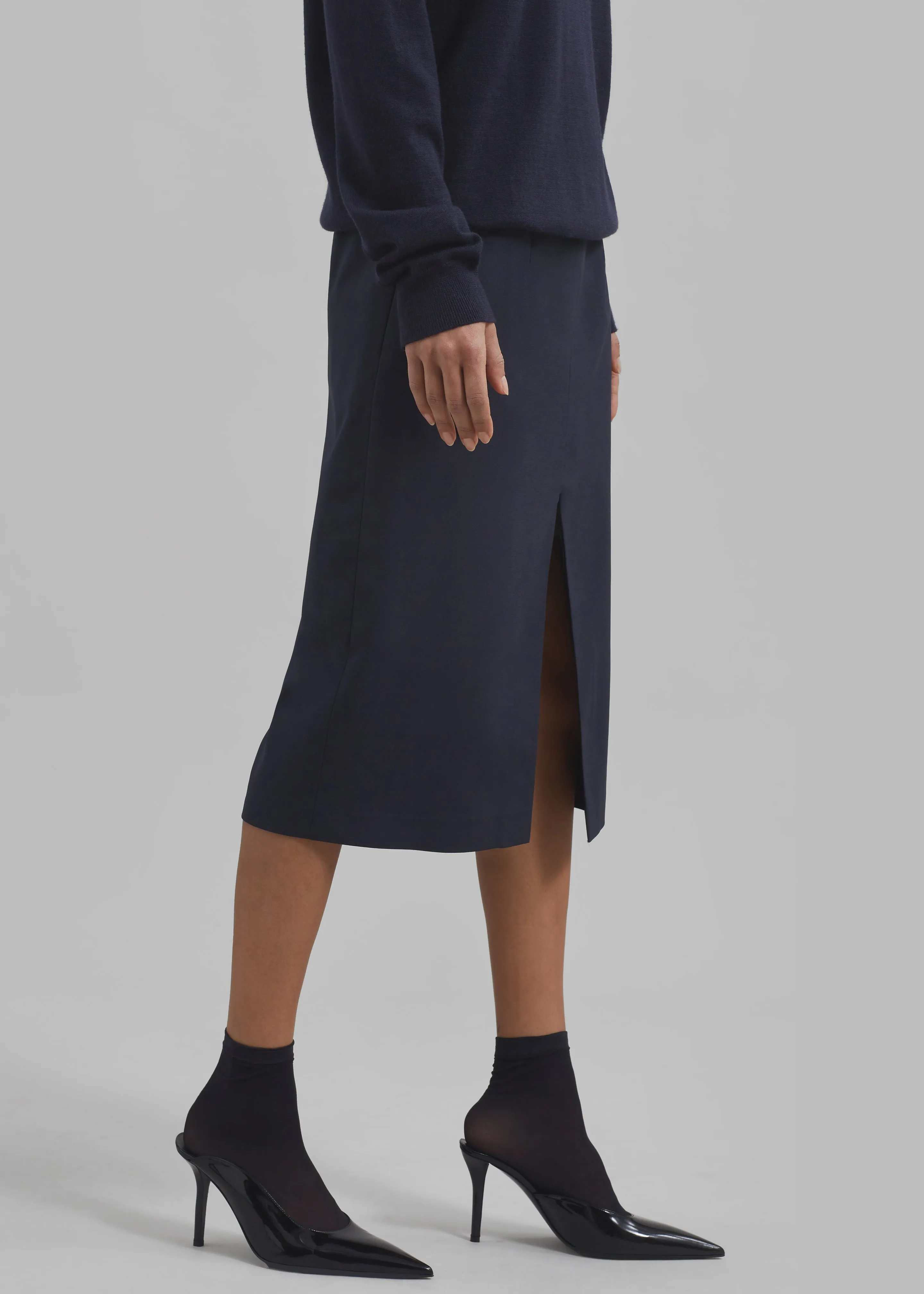 Brooklyn Midi Skirt - Navy sold by Frankie Shop product image thumbnail 4