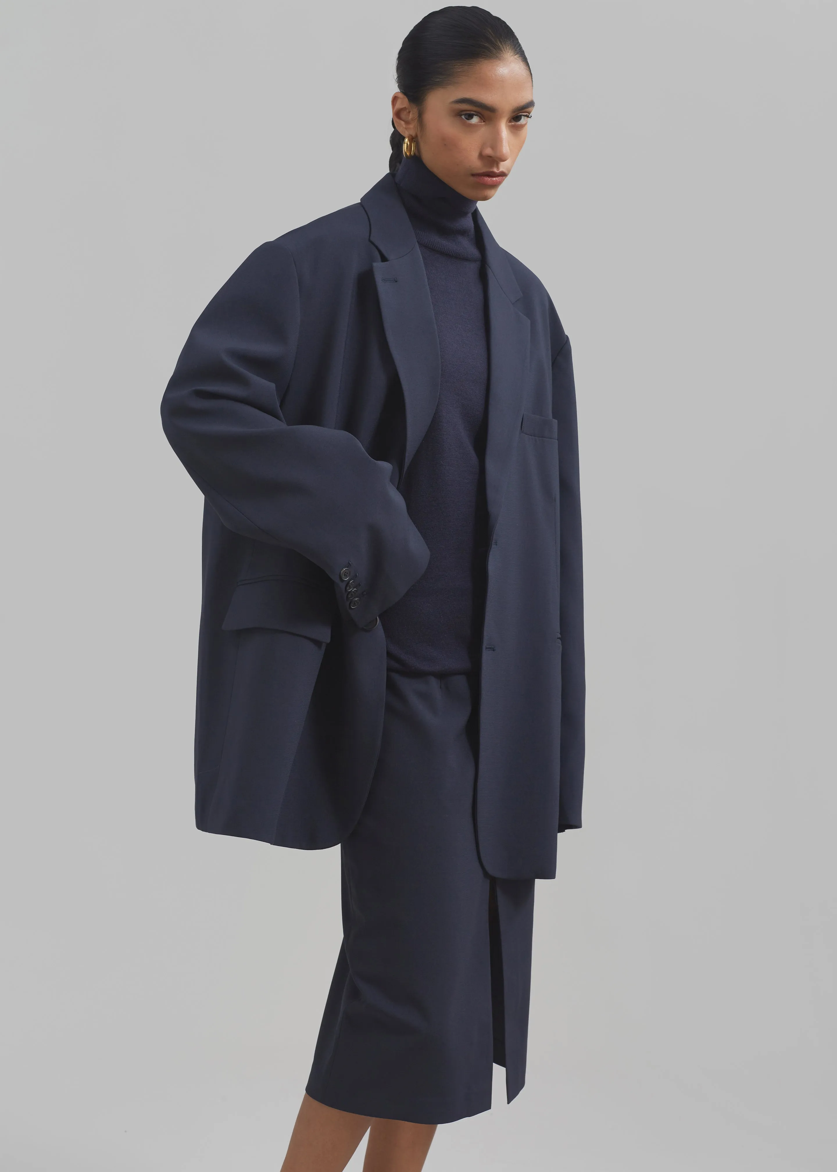 Brooklyn Midi Skirt - Navy sold by Frankie Shop product image thumbnail 5