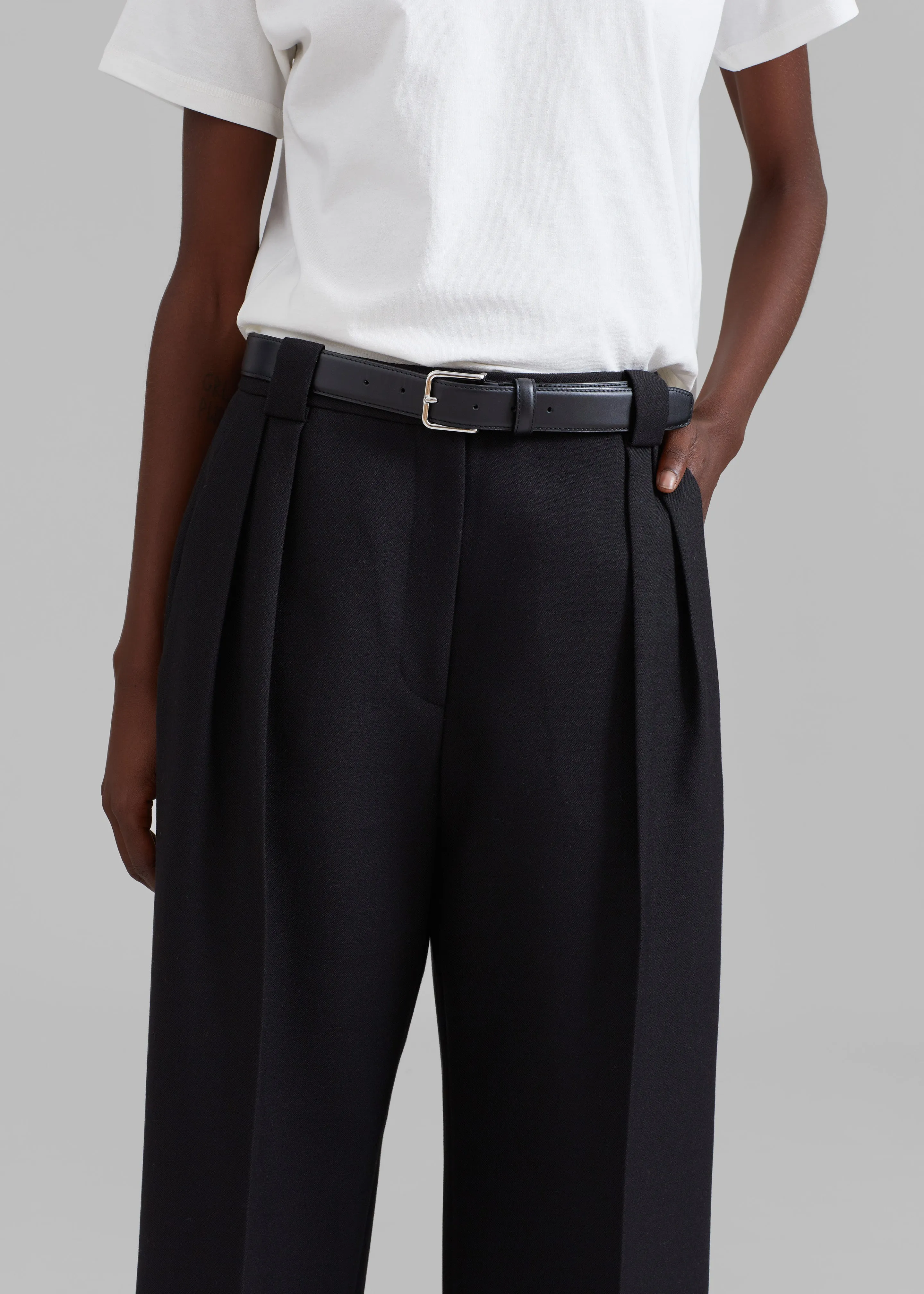 Cian Pintuck Trousers - Black sold by Frankie Shop product image thumbnail 4