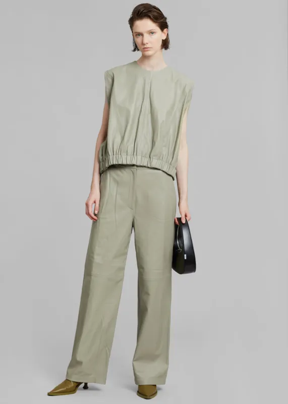 Loulou Studio Noro Leather Pants - Almond sold by Frankie Shop