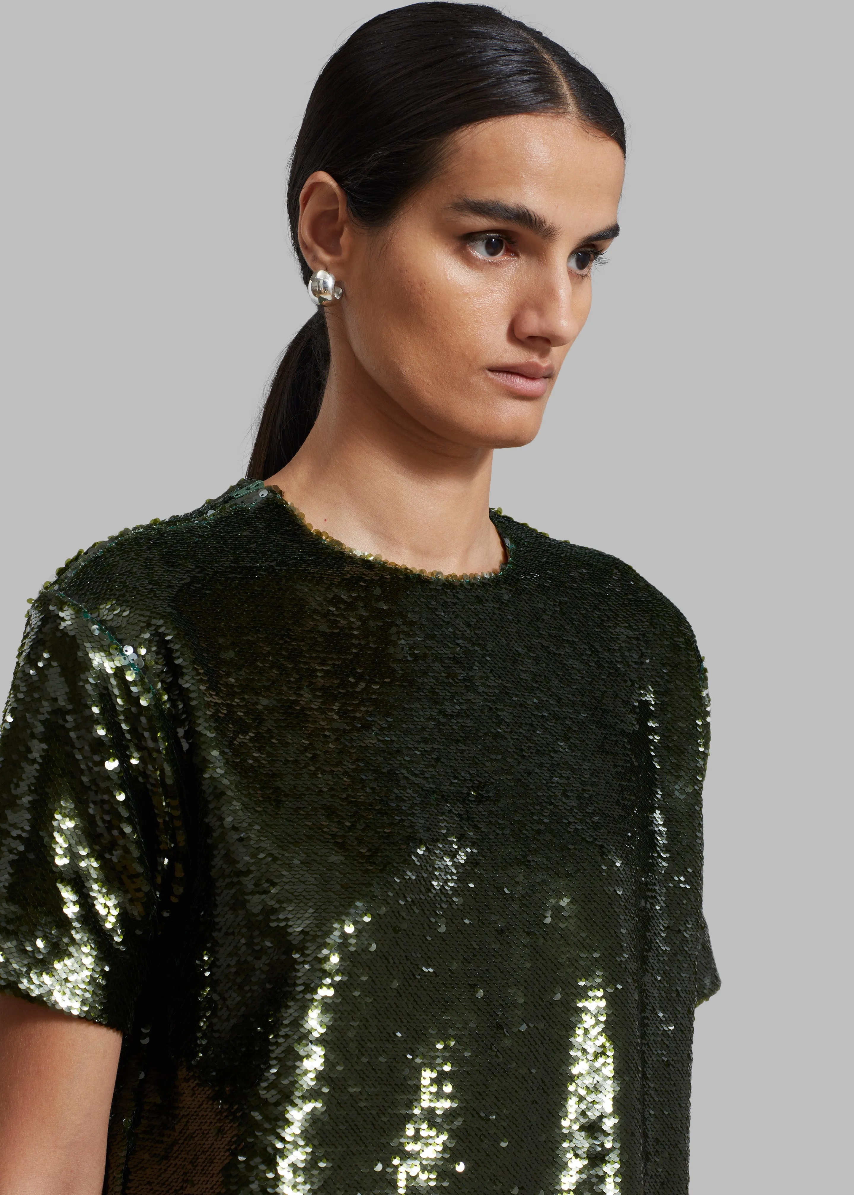 Riley Sequins Tee Mini Dress - Olive sold by Frankie Shop product image thumbnail 3