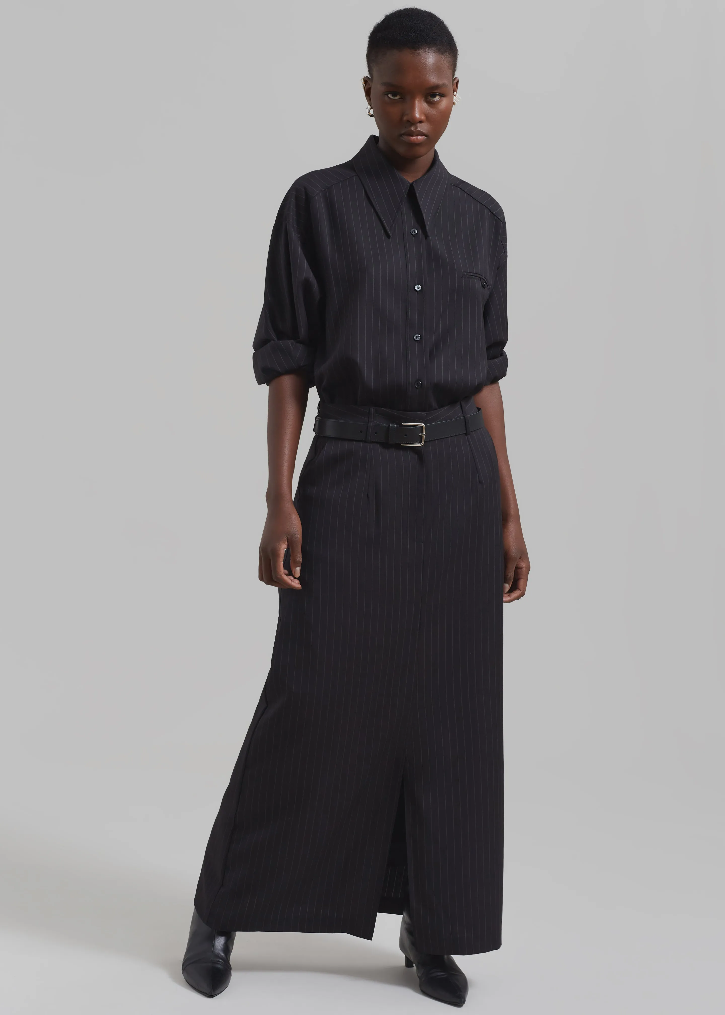 Kerry Maxi Skirt - Black Pinstripe sold by Frankie Shop product image thumbnail 5