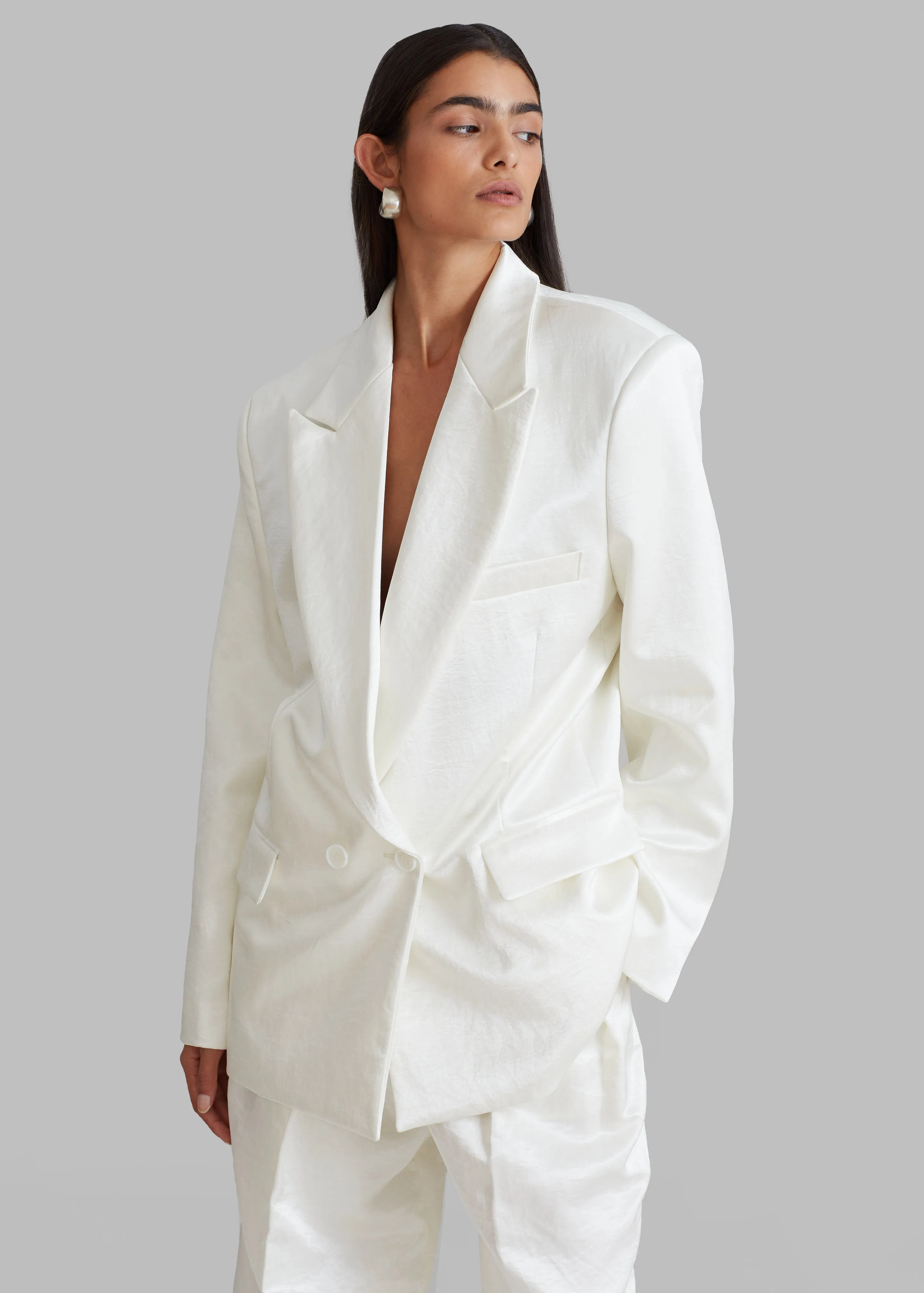 Elvira Blazer - Ivory sold by Frankie Shop product image thumbnail 3