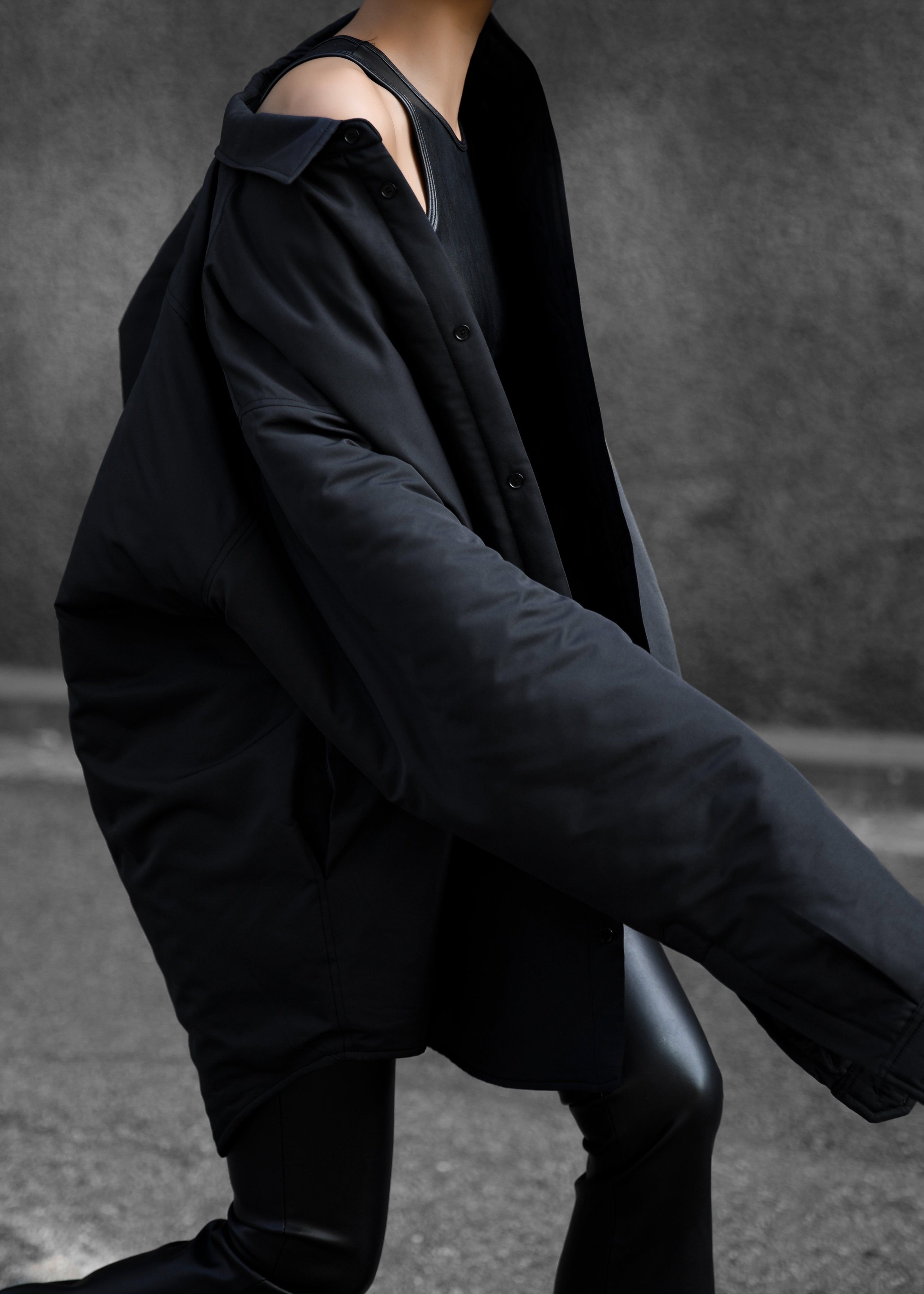 Dean Padded Shirt Jacket - Black sold by Frankie Shop product image thumbnail 3