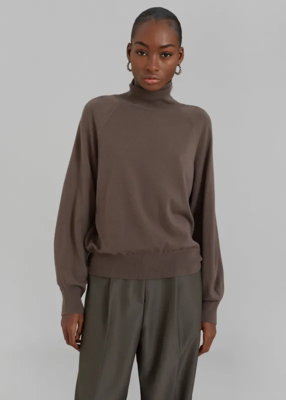 Variel Turtleneck Sweater - Brown sold by Frankie Shop