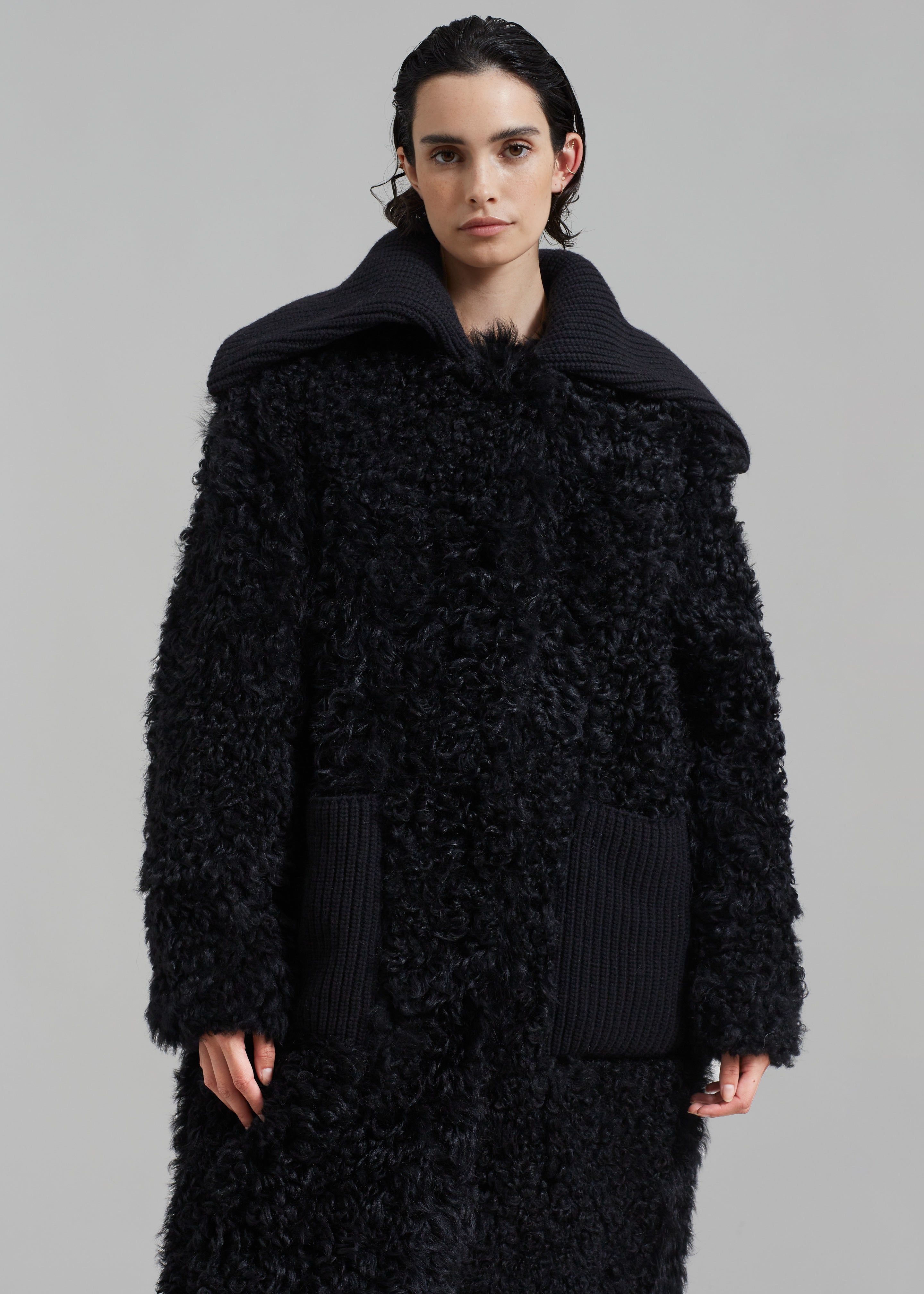 Loulou Studio Orso Fur Coat - Black sold by Frankie Shop product image thumbnail 5