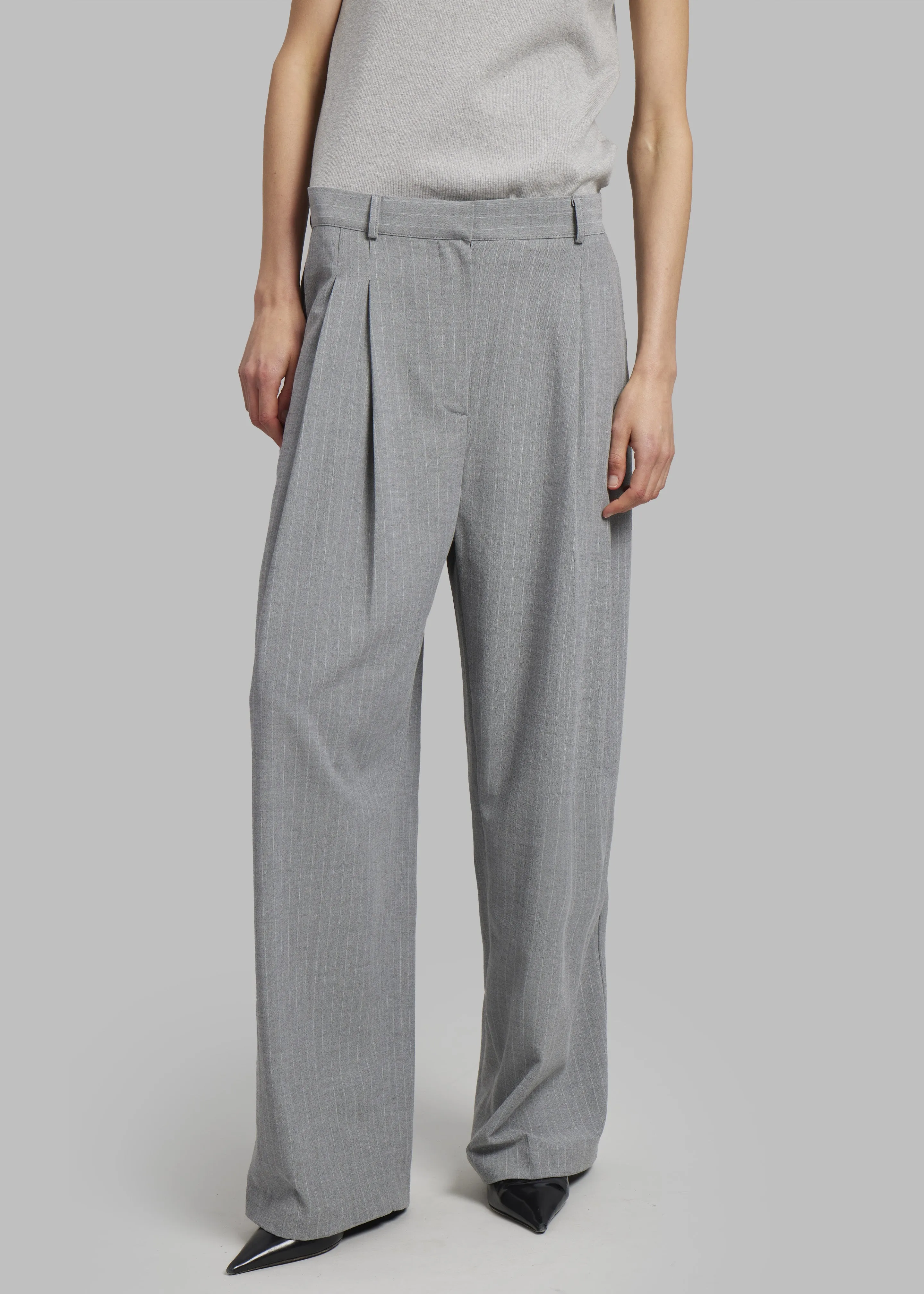 Sybil Trousers - Grey Pinstripe sold by Frankie Shop product image thumbnail 2