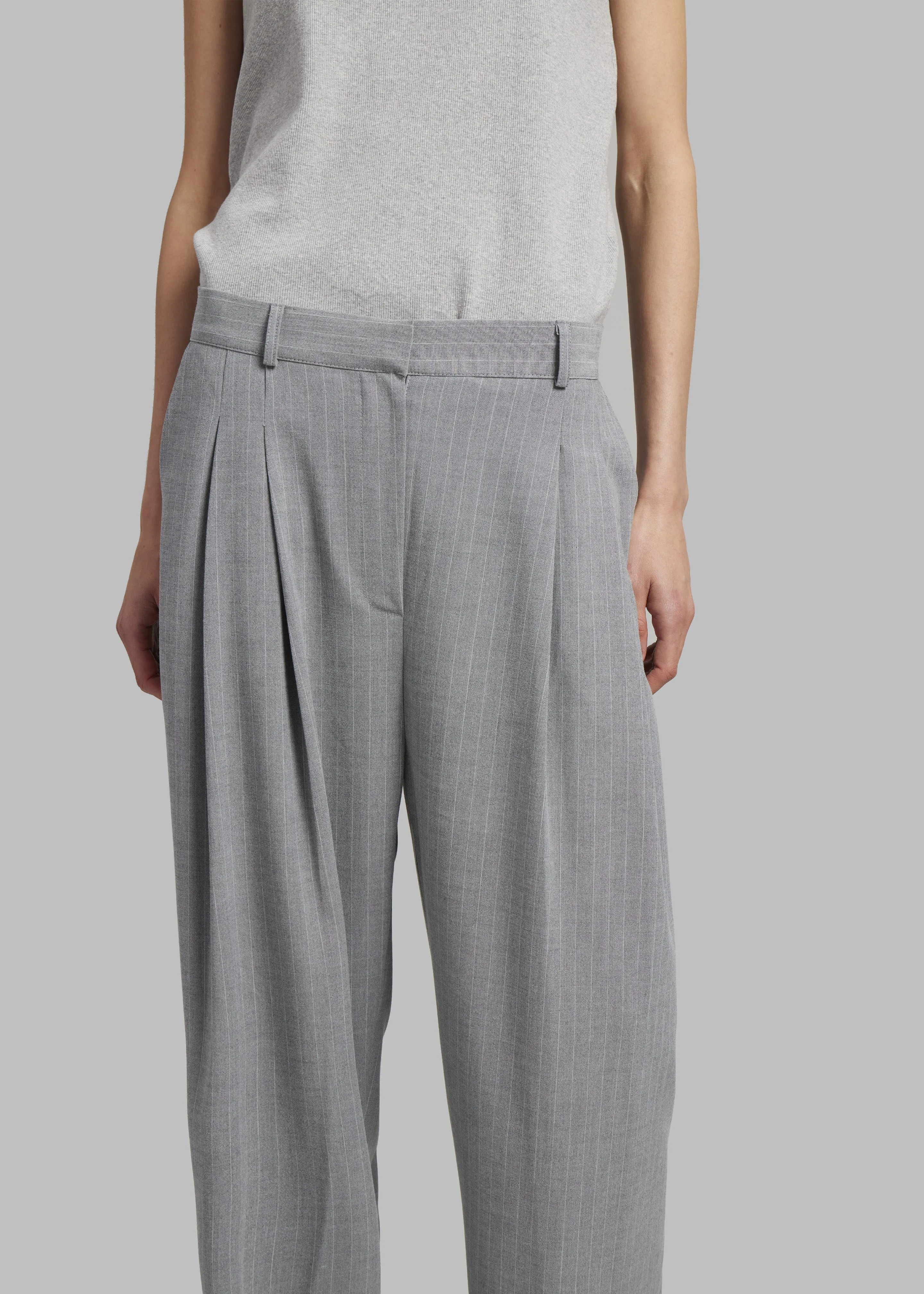 Sybil Trousers - Grey Pinstripe sold by Frankie Shop product image thumbnail 4