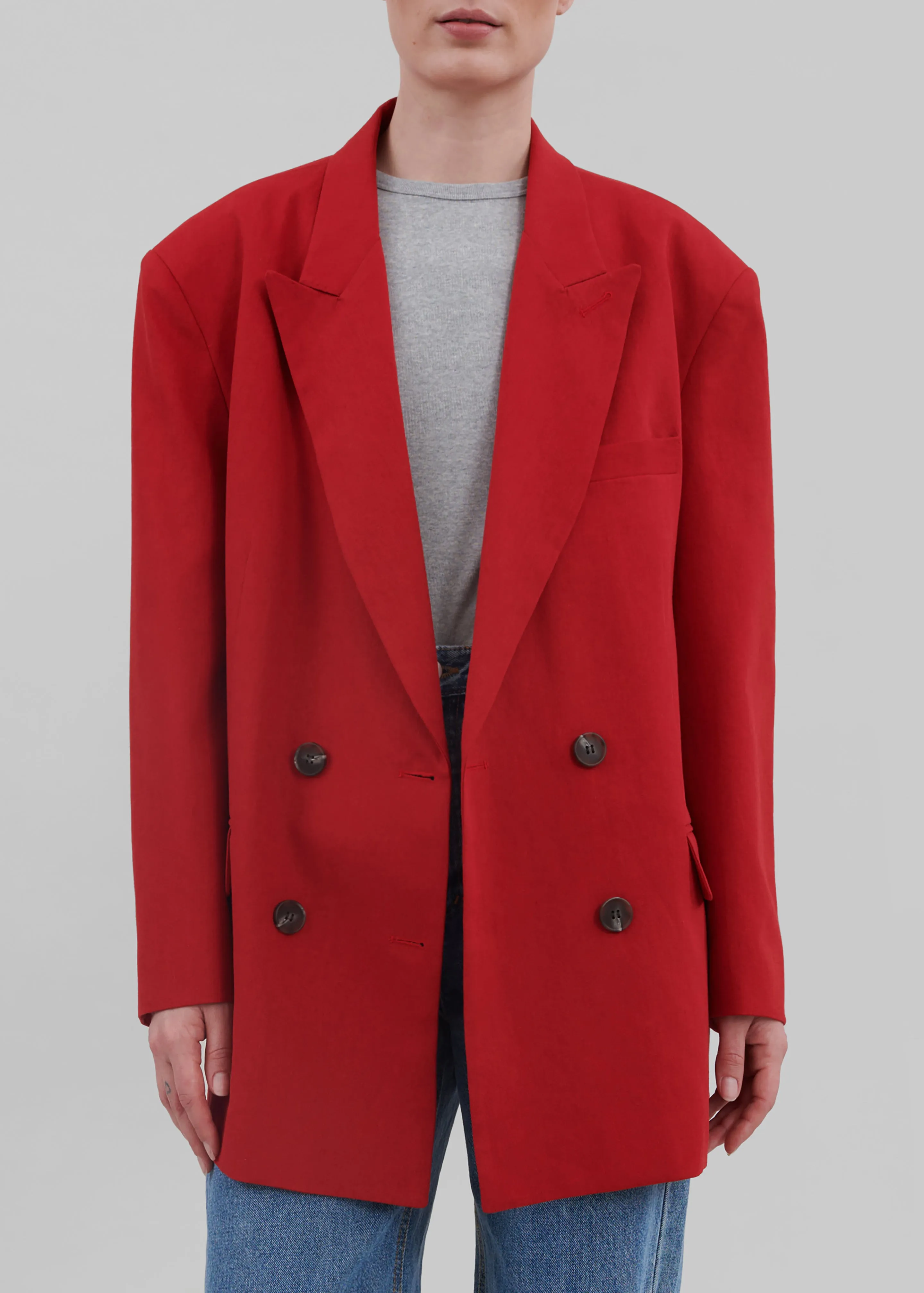 Angie Double Breasted Blazer - Red sold by Frankie Shop product image thumbnail 5